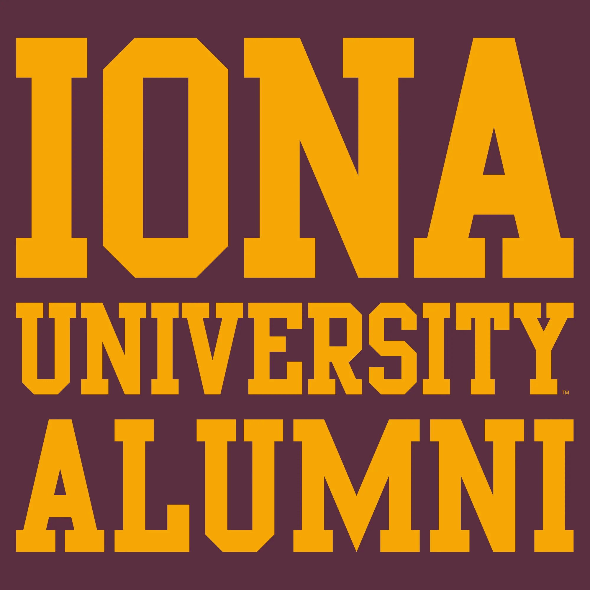 Iona University Gaels Alumni Basic Block Cotton Short Sleeve T Shirt - Maroon - Image 2