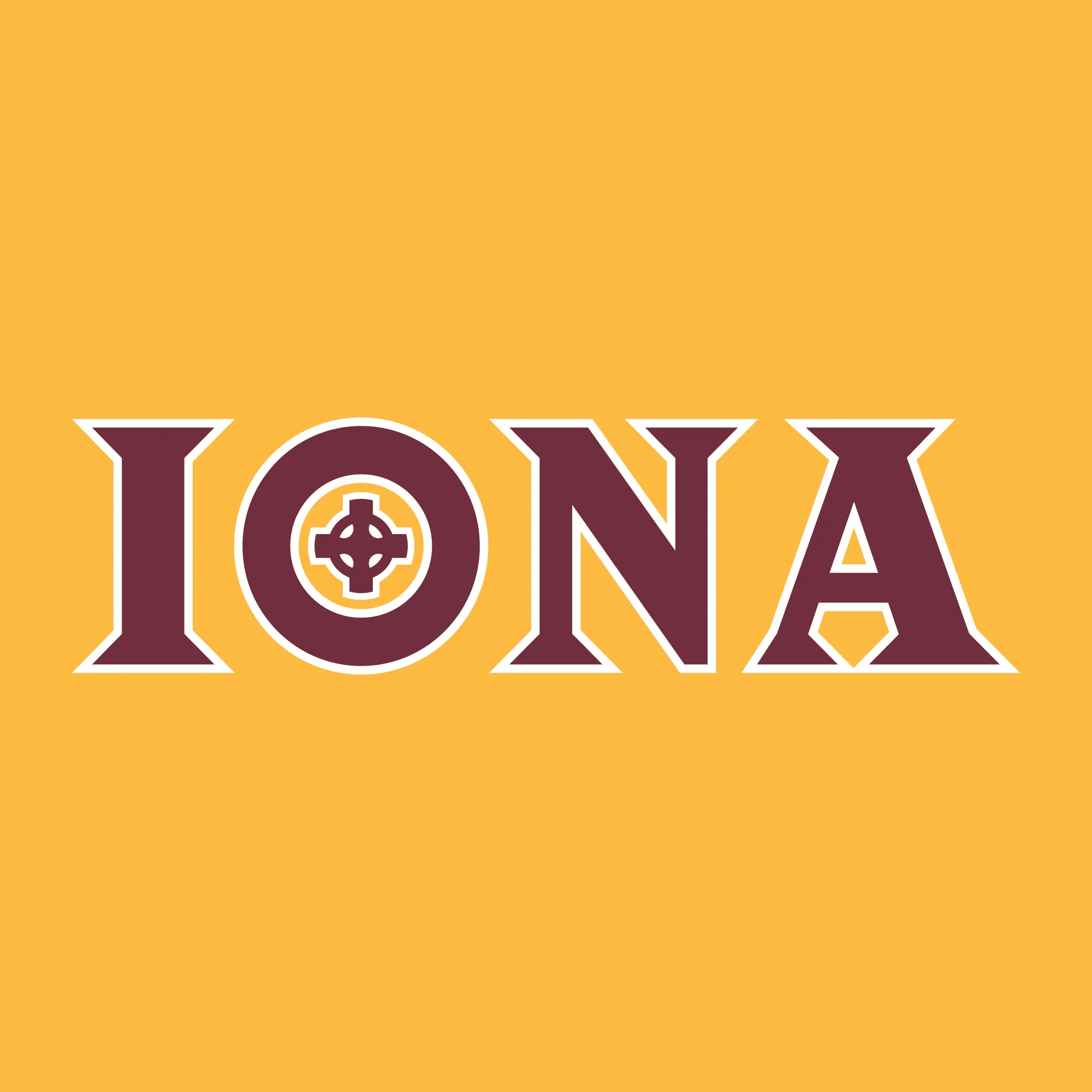 Iona University Gaels Secondary Logo Basic Cotton Long Sleeve T Shirt - Gold - Image 2