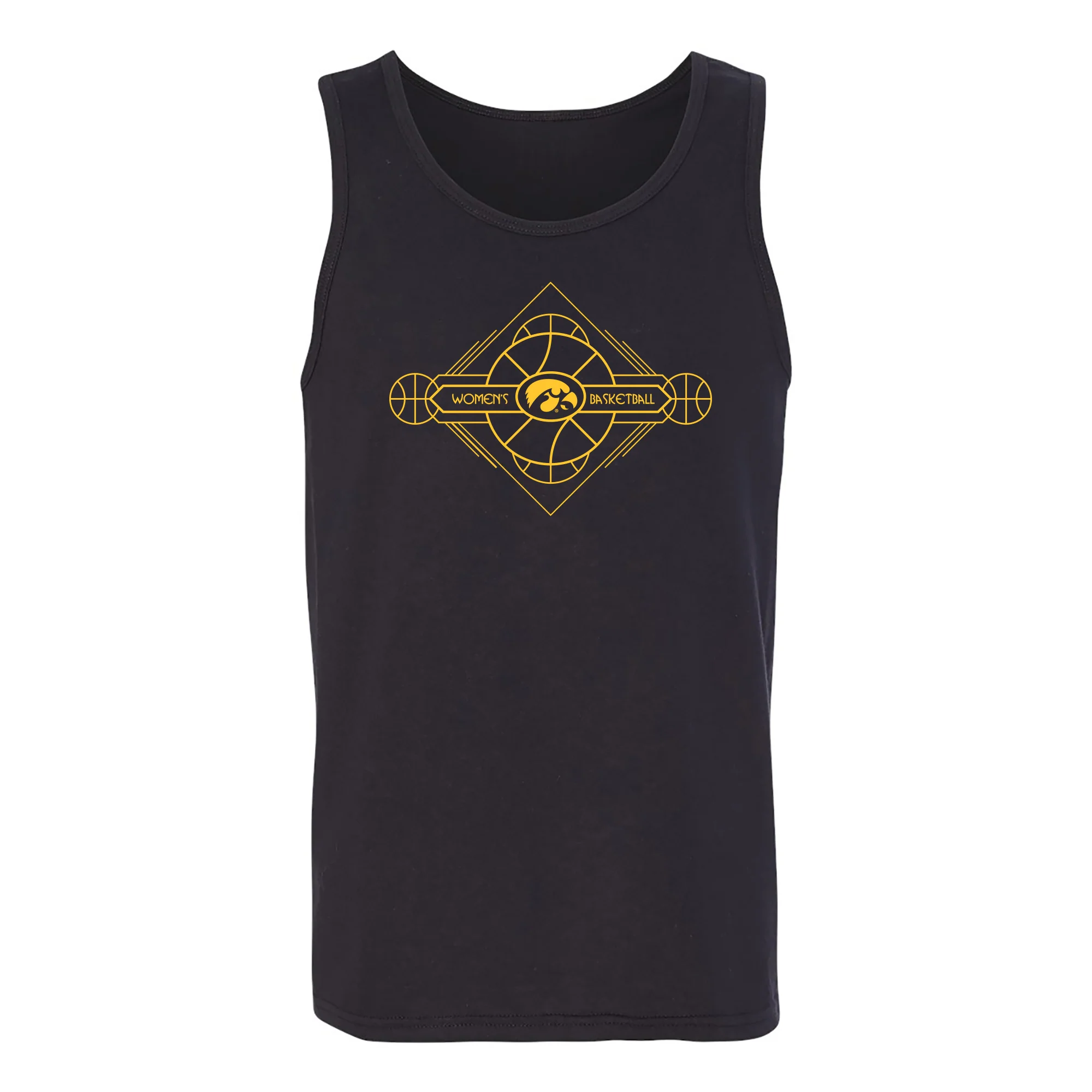 Iowa Art Deco Women's Basketball Unisex Tank Top - Black