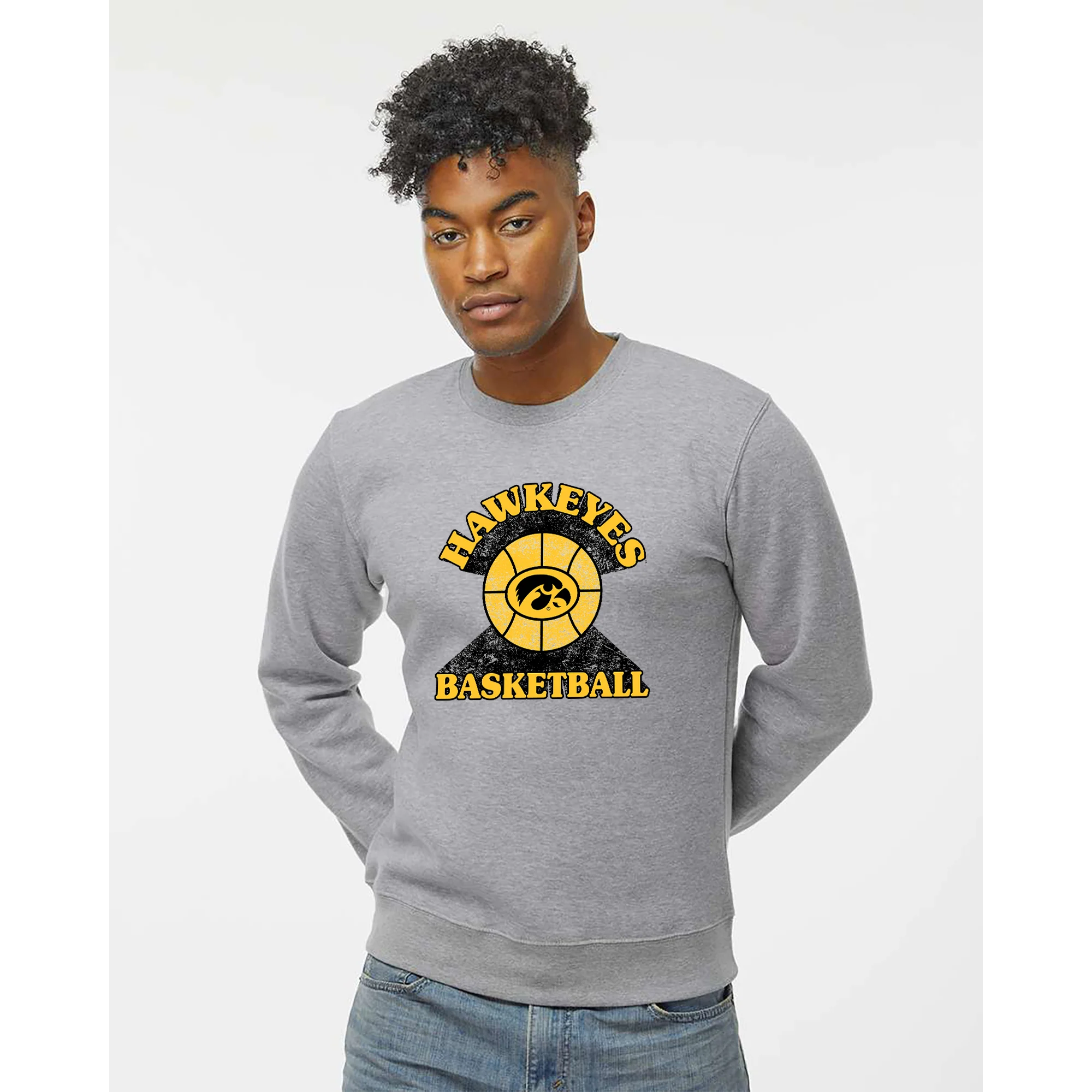 Iowa Basketball Shootout JA BTB Crewneck - Oxford - Image 3