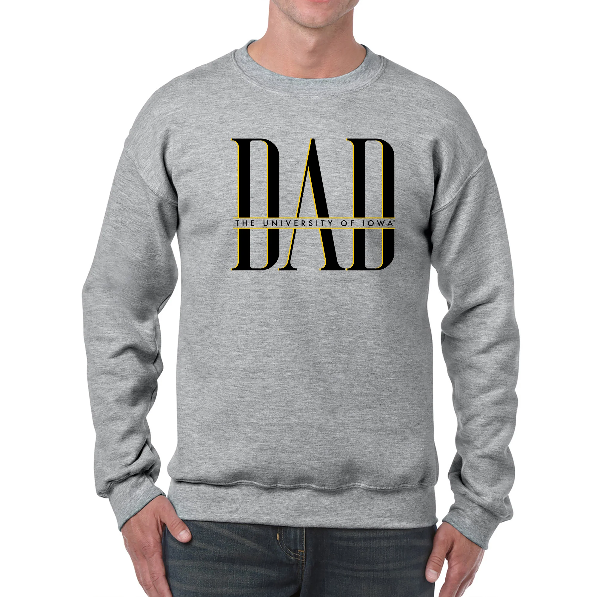 Iowa Classic Dad Crewneck - Sport Grey - Image 4