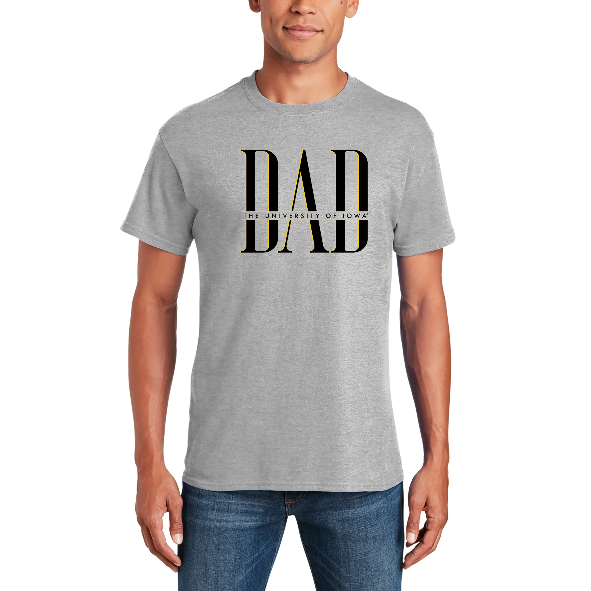 Iowa Classic Dad T-Shirt - Sport Grey - Image 4