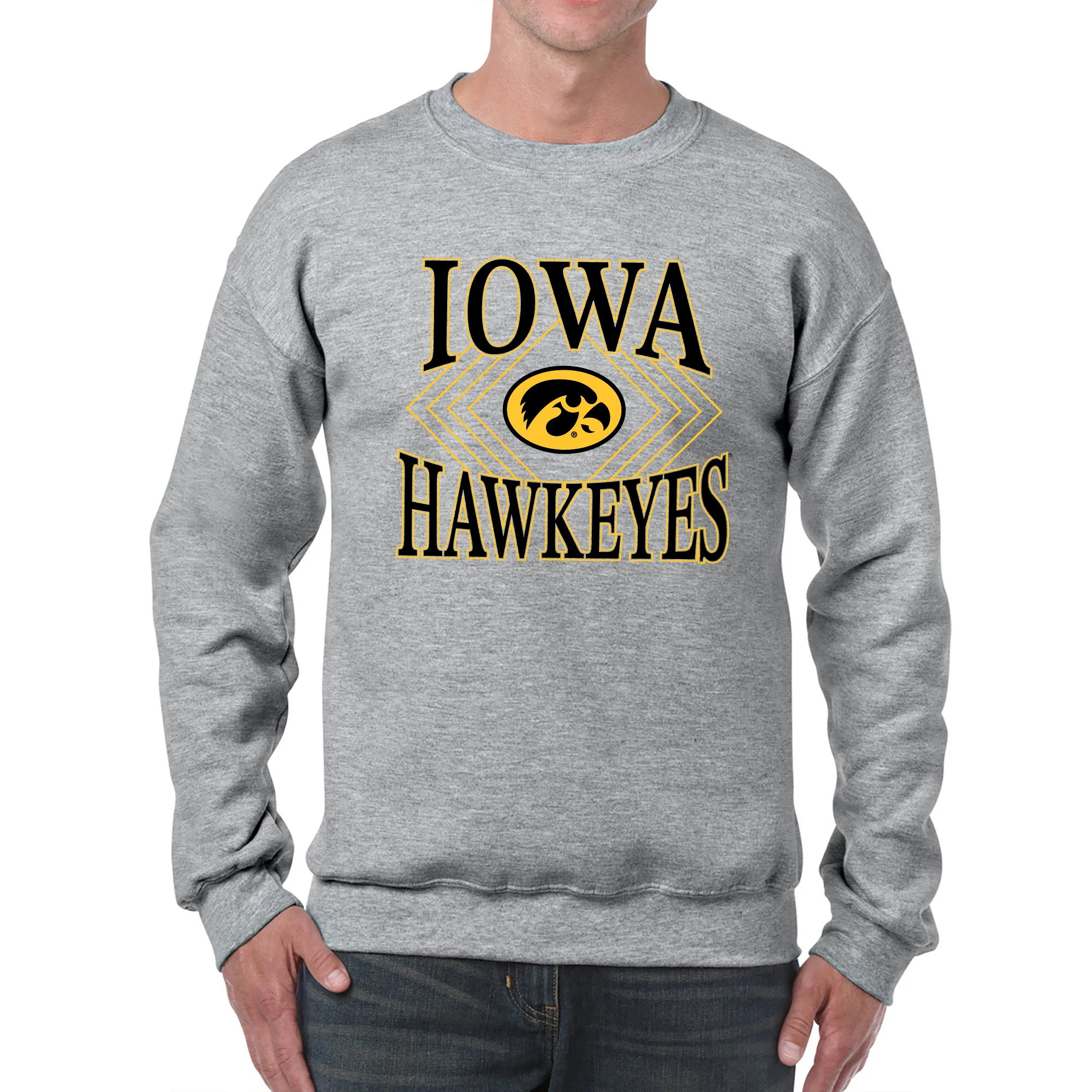 Iowa Diamond Victory JA BTB Fleece Crewneck - Oxford - Image 3