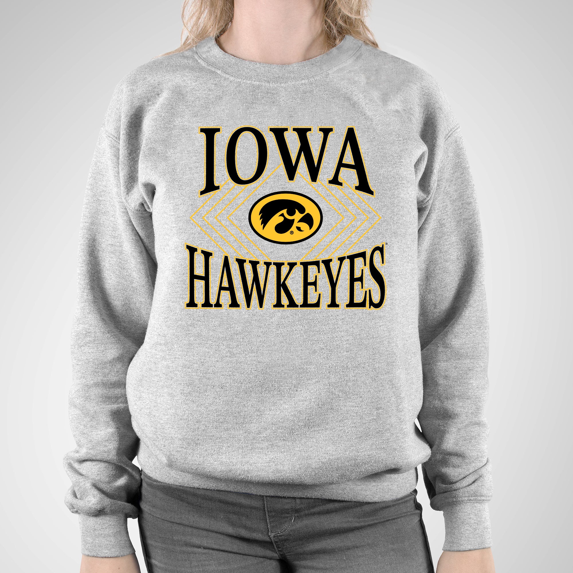 Iowa Diamond Victory JA BTB Fleece Crewneck - Oxford - Image 4