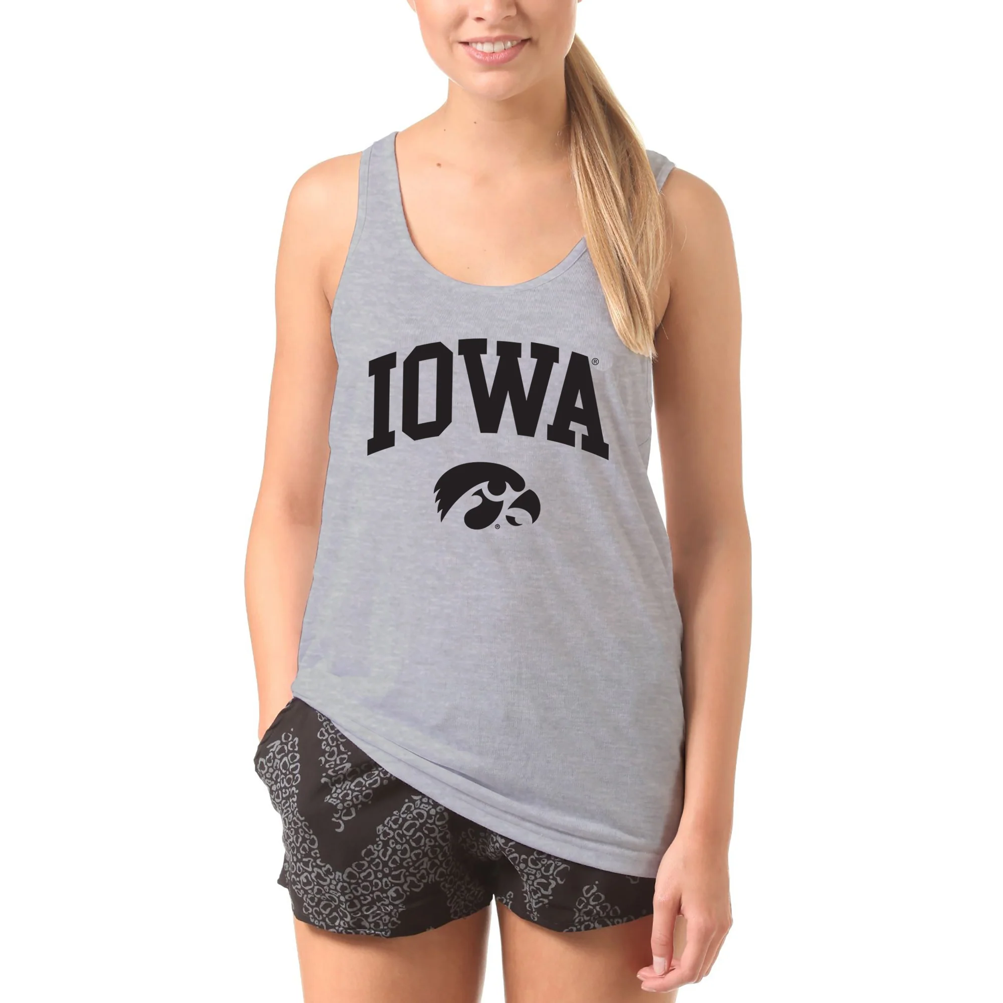 Iowa Hawkeyes Arch Logo Tank Top - Sport Grey - Image 4