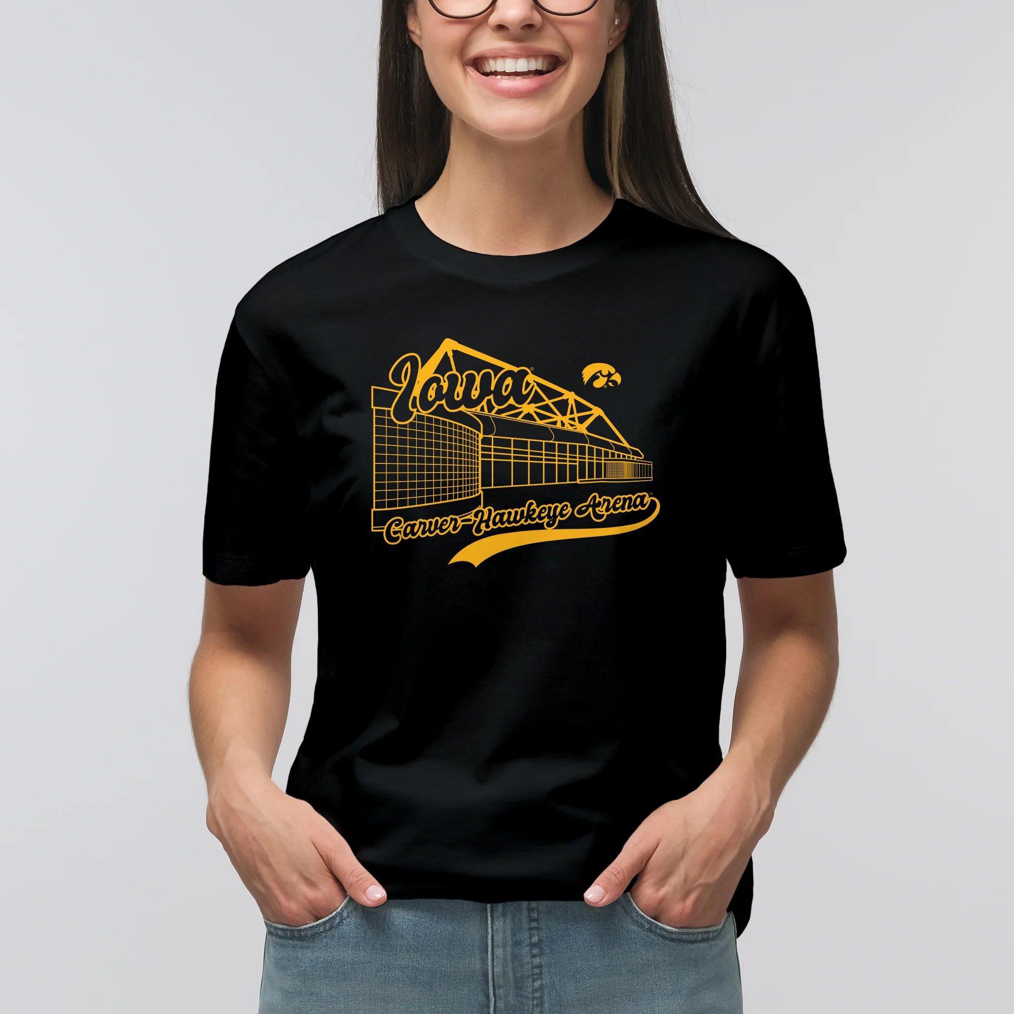 Iowa Hawkeyes Carver-Hawkeye Arena T-Shirt - Black - Image 4