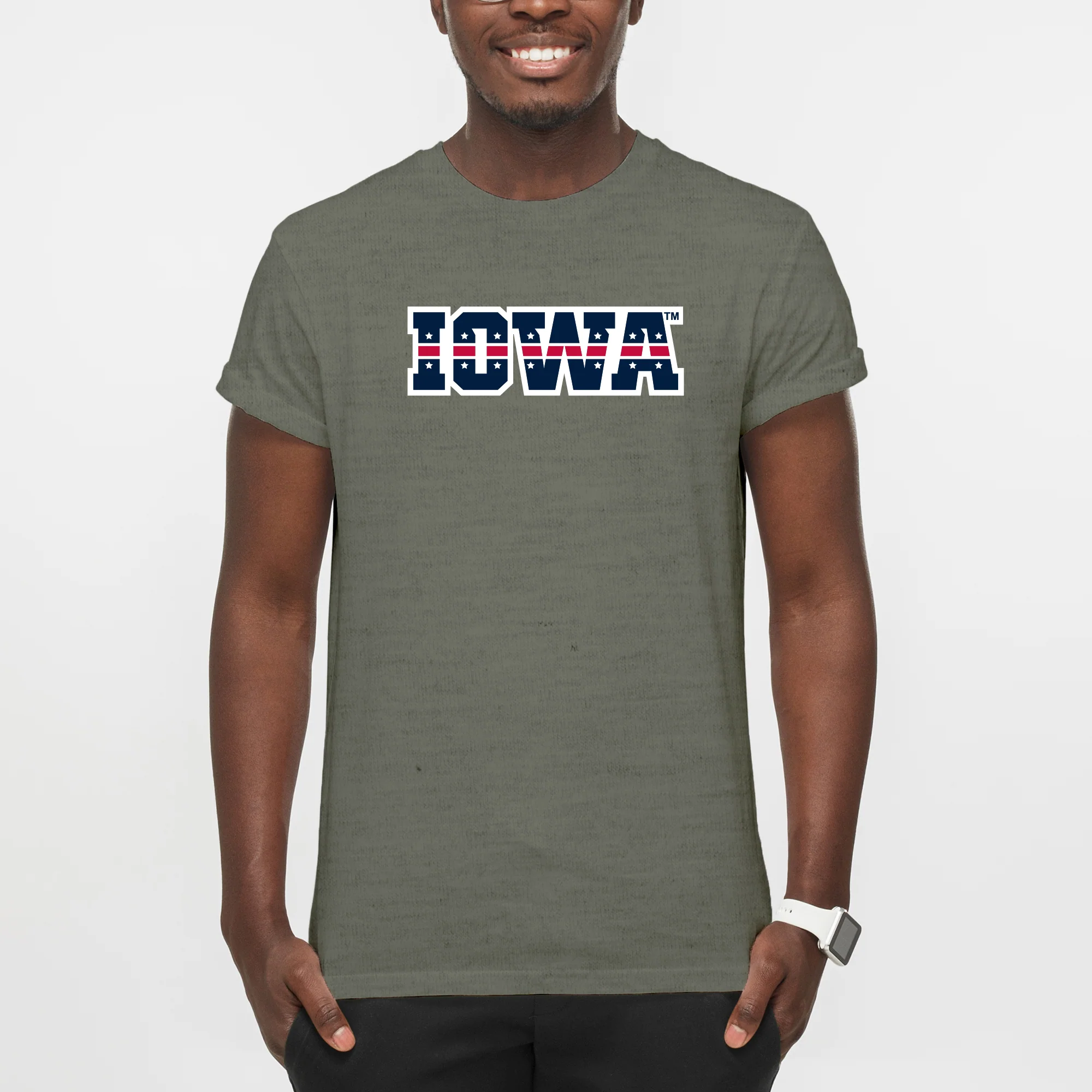 Iowa Hawkeyes Patriotic Wordmark T Shirt - Image 3