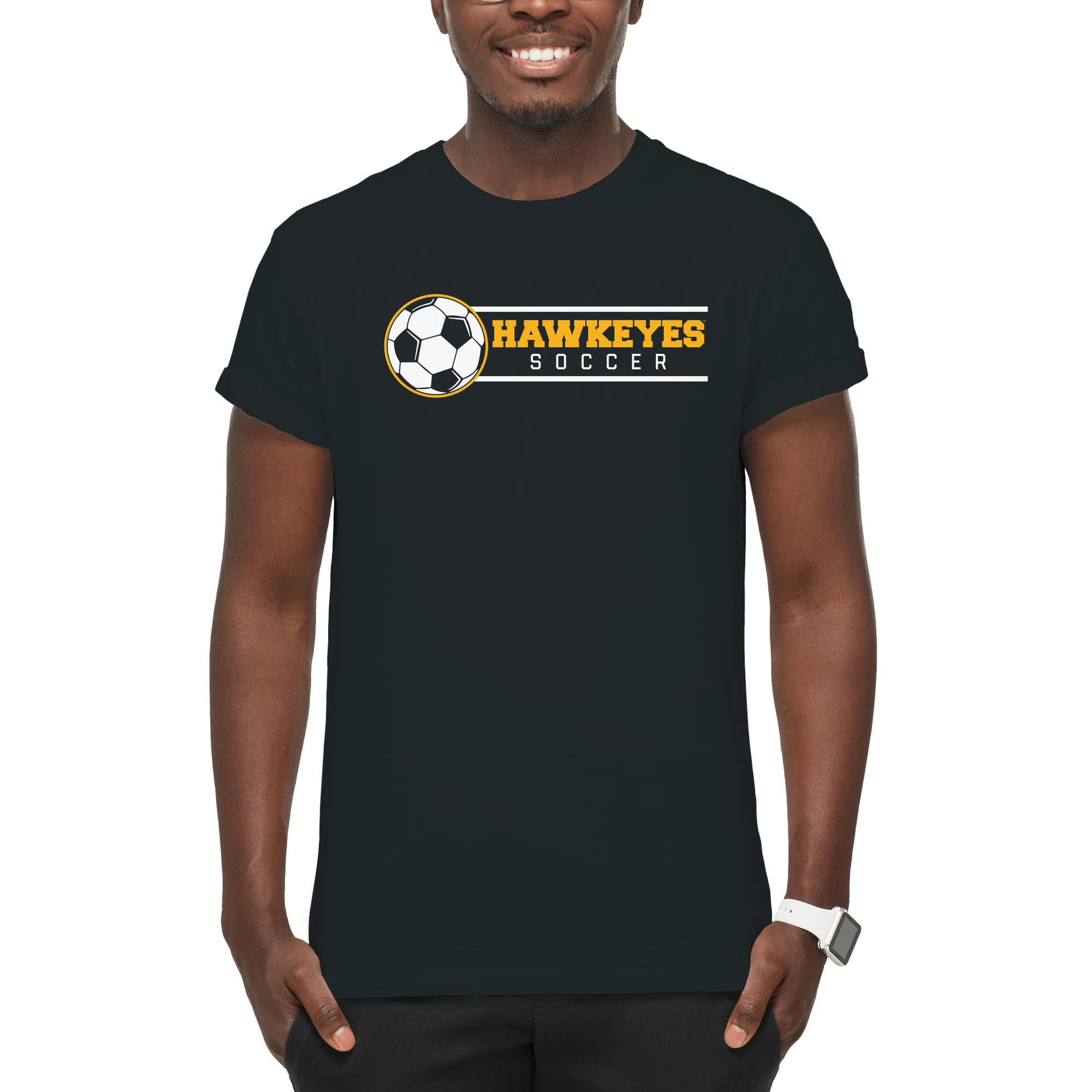 Iowa Hawkeyes Soccer Spotlight T Shirt - Black - Image 4