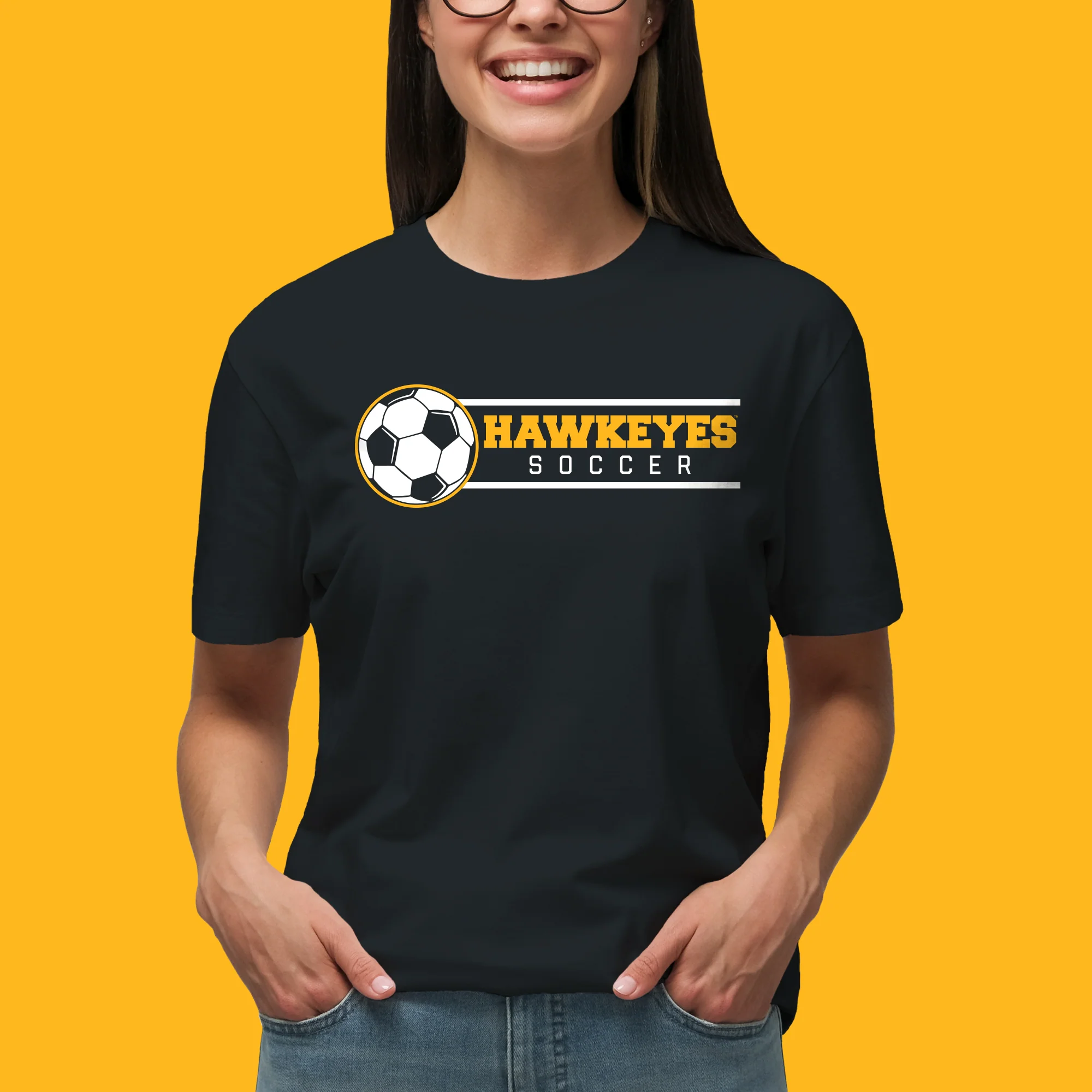Iowa Hawkeyes Soccer Spotlight T Shirt - Black - Image 5