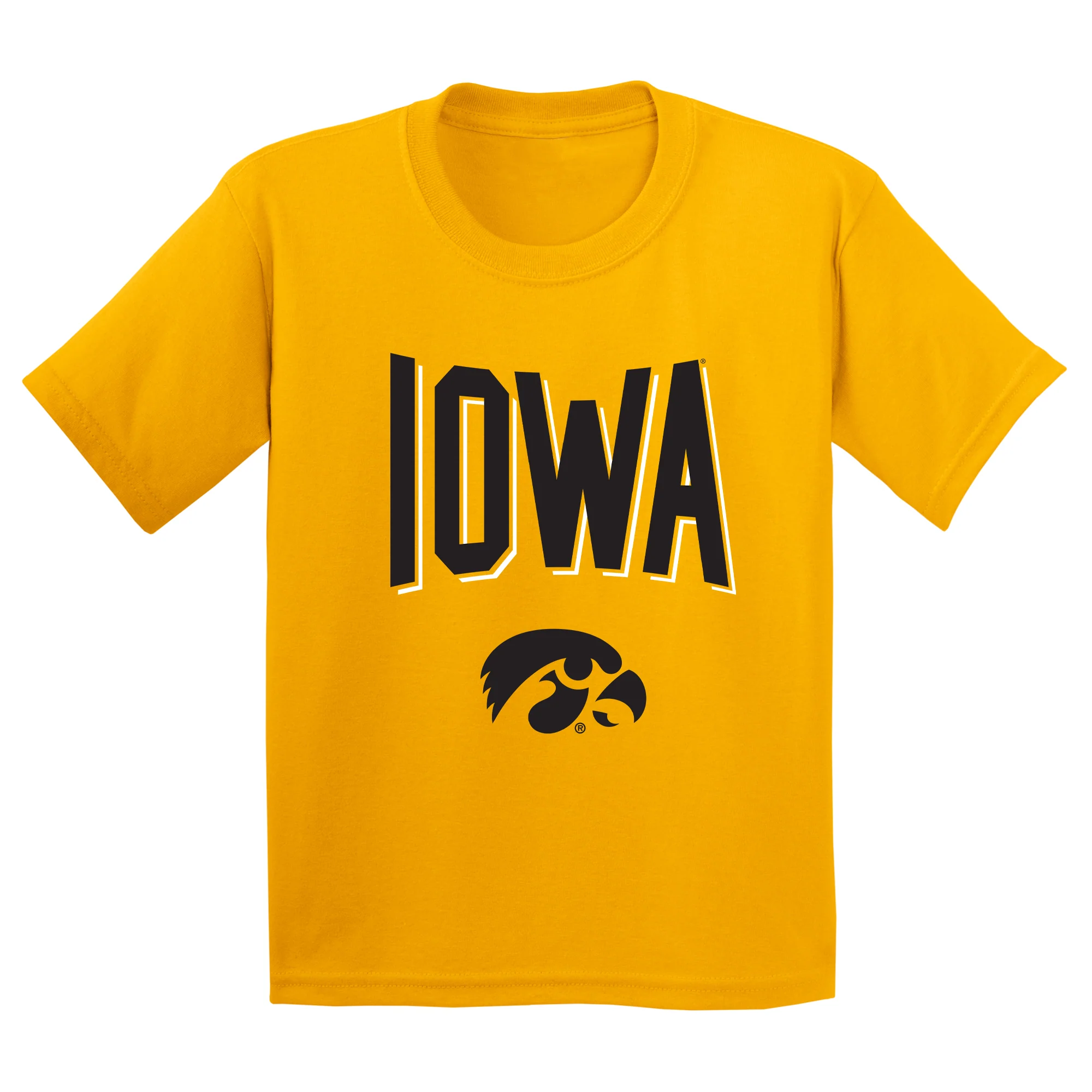 Iowa Hawkeyes Statement Block Youth T-Shirt - Gold