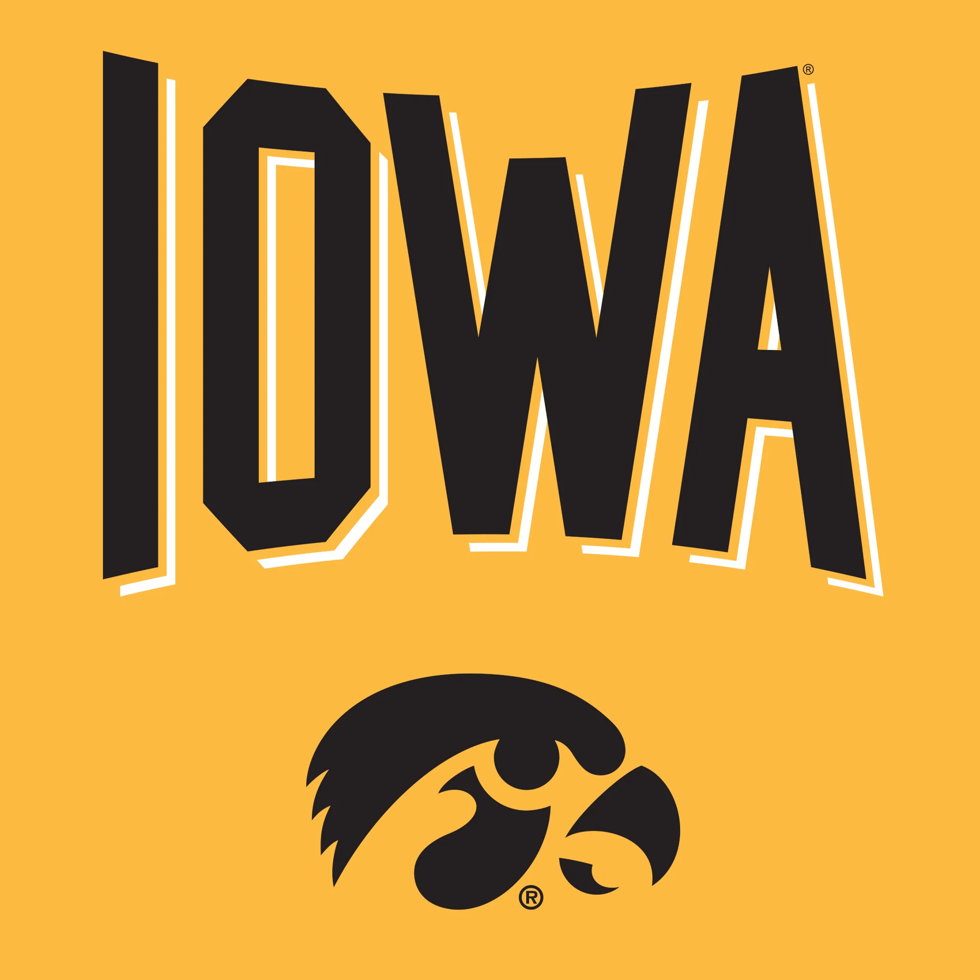 Iowa Hawkeyes Statement Block Youth T-Shirt - Gold - Image 2