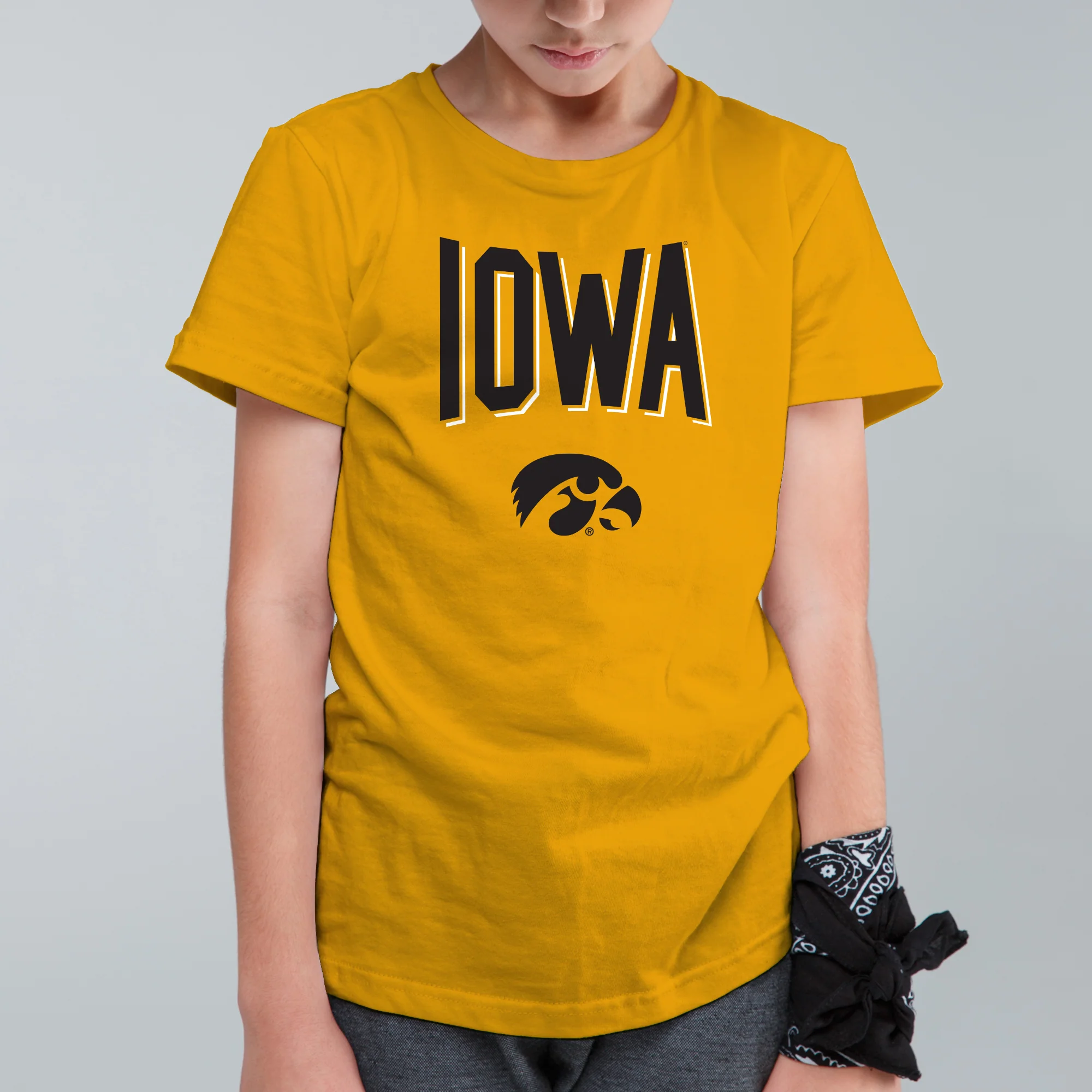 Iowa Hawkeyes Statement Block Youth T-Shirt - Gold - Image 3