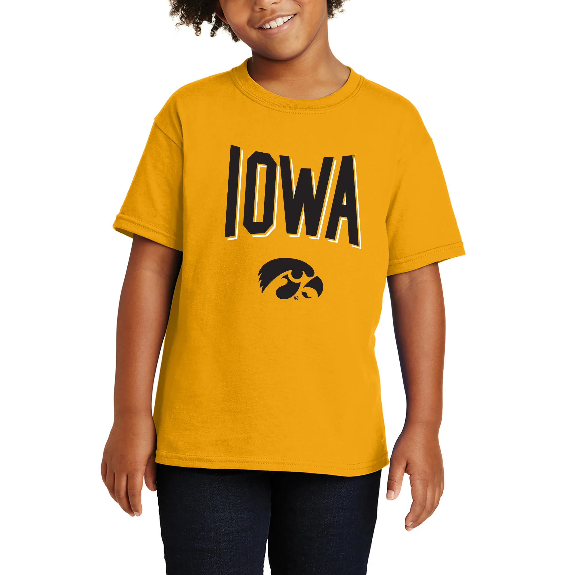 Iowa Hawkeyes Statement Block Youth T-Shirt - Gold - Image 4