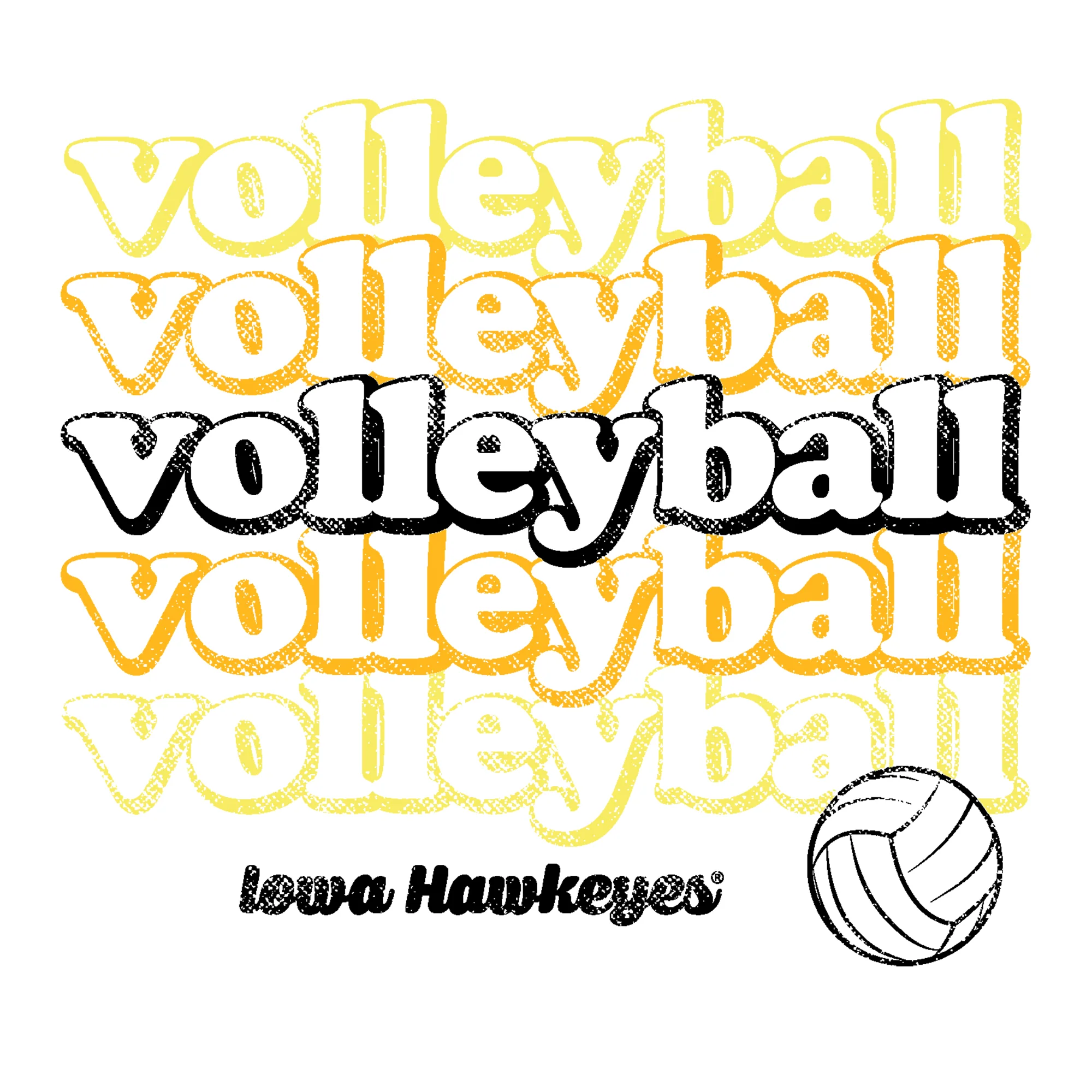 Iowa Hawkeyes Volleyball Repeat Tank Top - White - Image 2
