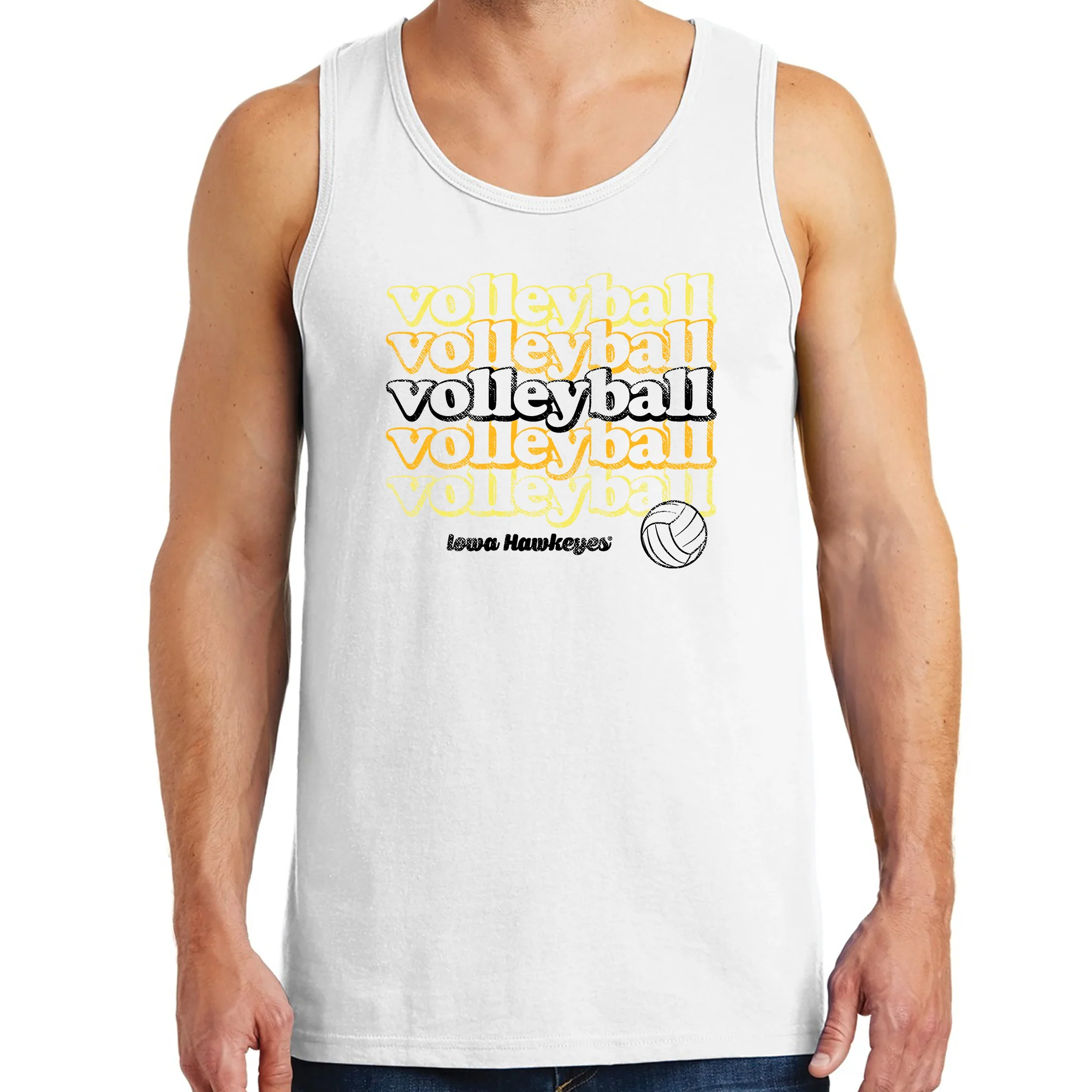 Iowa Hawkeyes Volleyball Repeat Tank Top - White - Image 4
