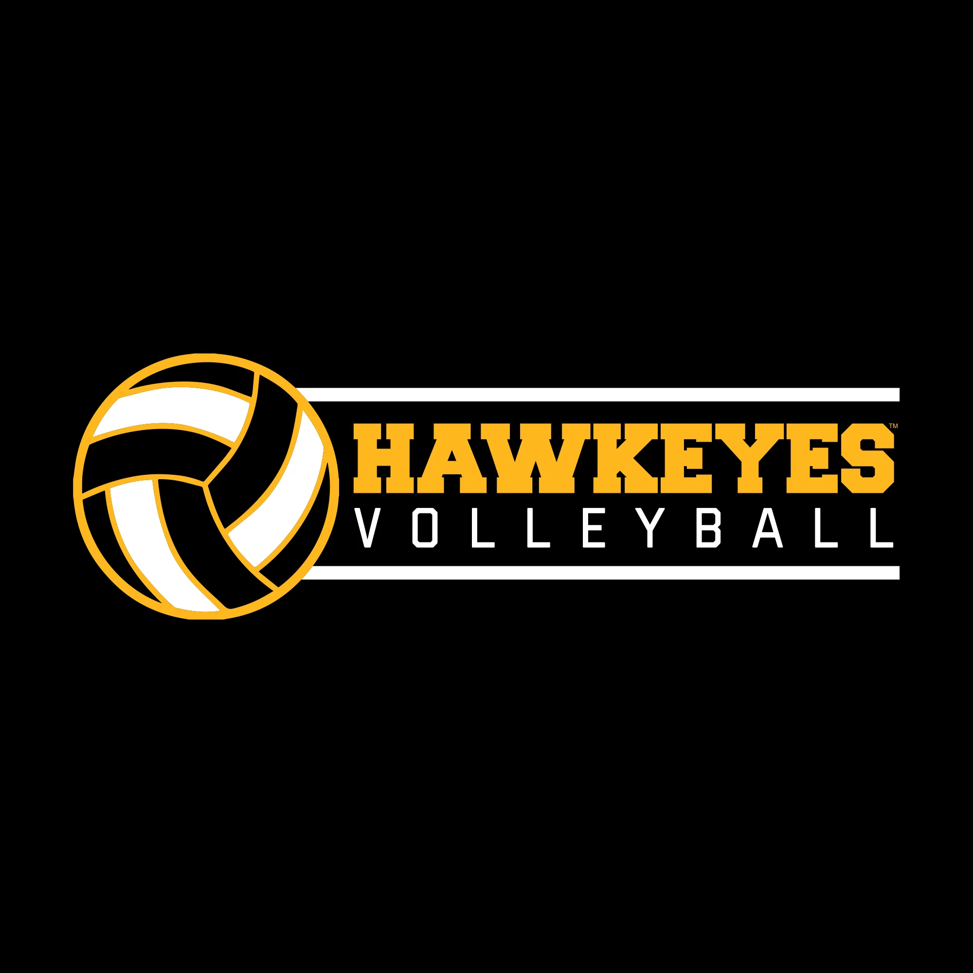 Iowa Hawkeyes Volleyball Spotlight T Shirt - Black - Image 2
