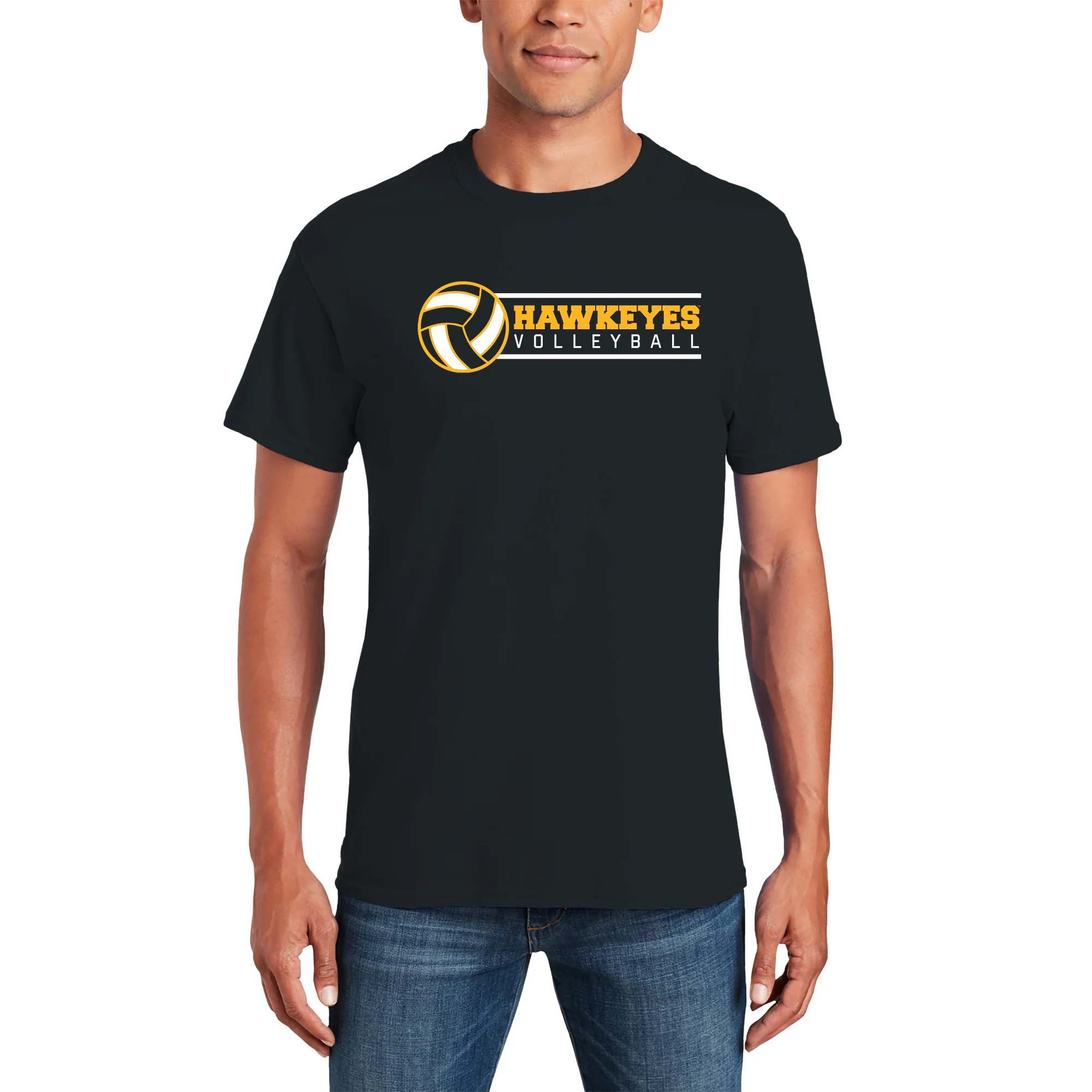 Iowa Hawkeyes Volleyball Spotlight T Shirt - Black - Image 4