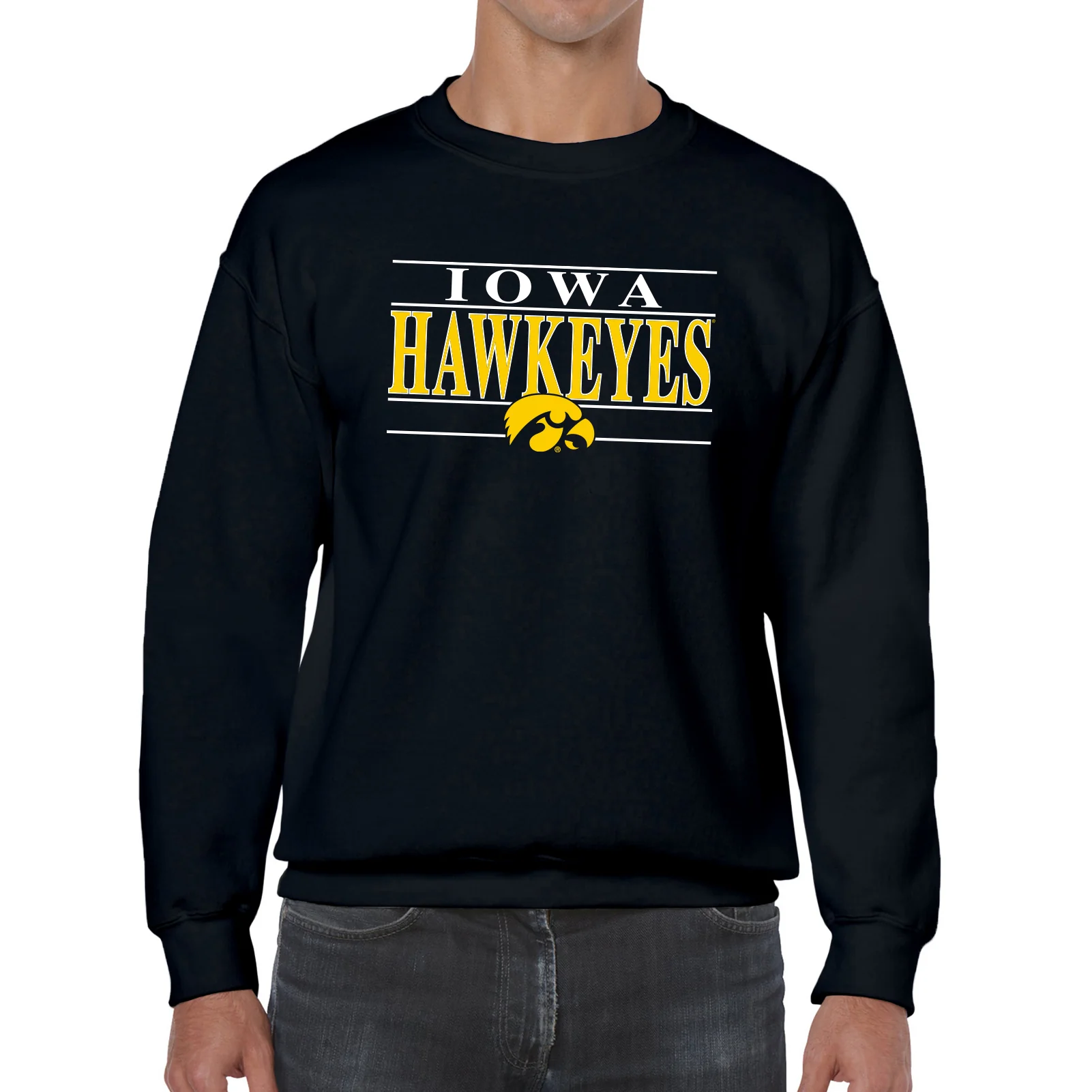 Iowa Headline Crewneck Sweatshirt - Black - Image 3