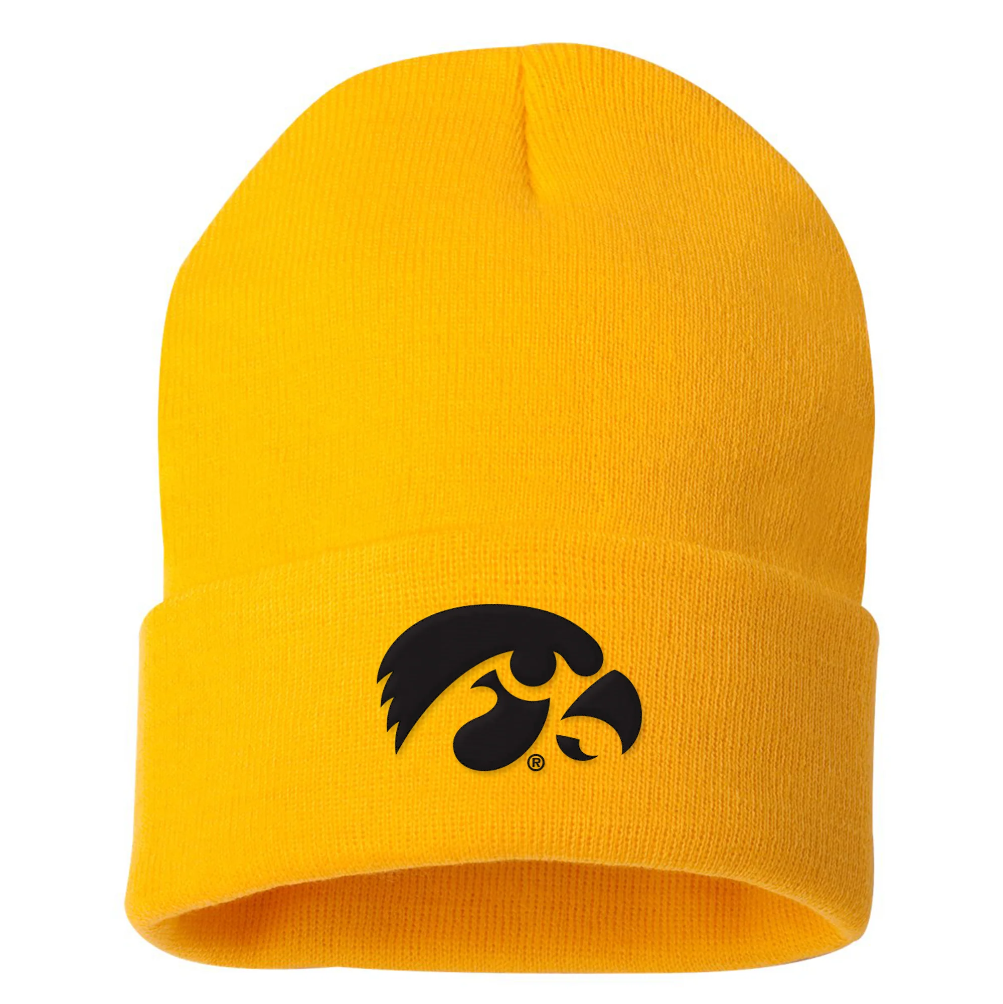 Iowa Primary Logo Solid Knit Cuffed Beanie - Image 2
