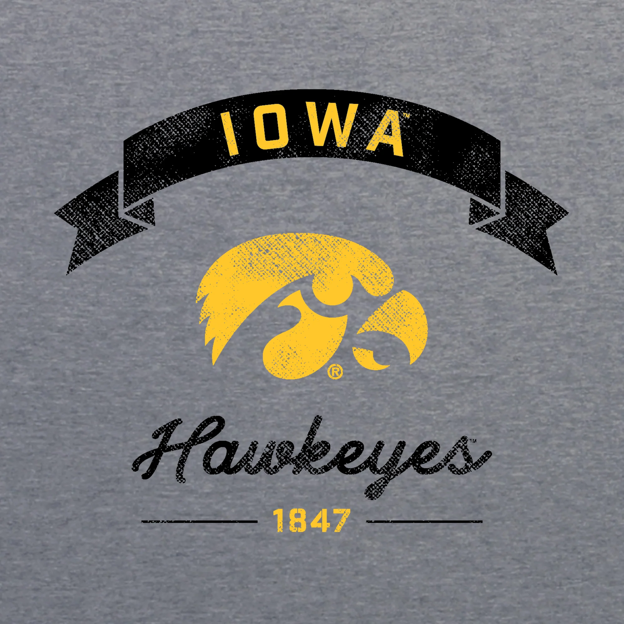 Iowa Ribbon Arc NLA Triblend T-Shirt - Premium Heather - Image 2