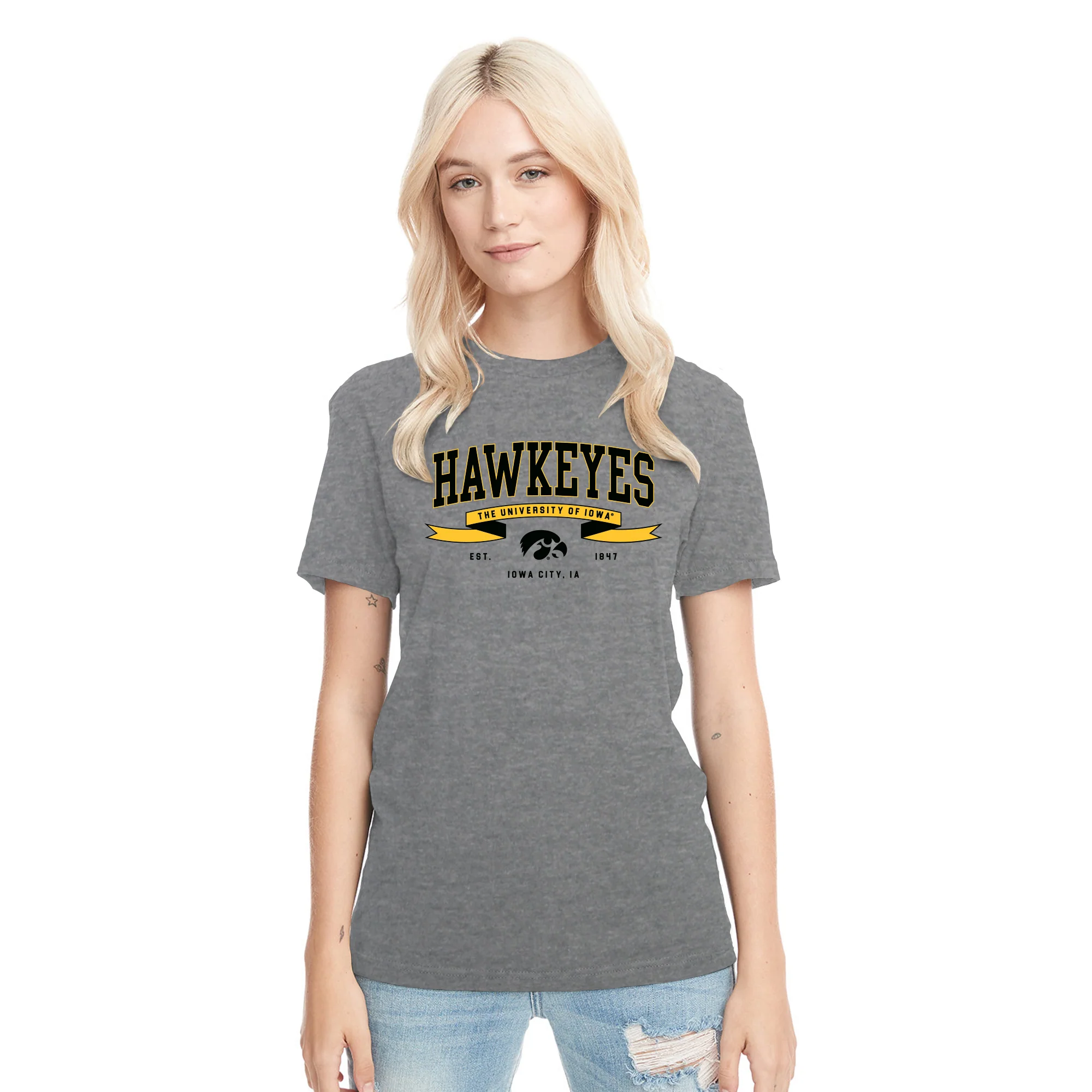 Iowa Ribbon Flight NLA Triblend T-Shirt - Premium Heather - Image 4
