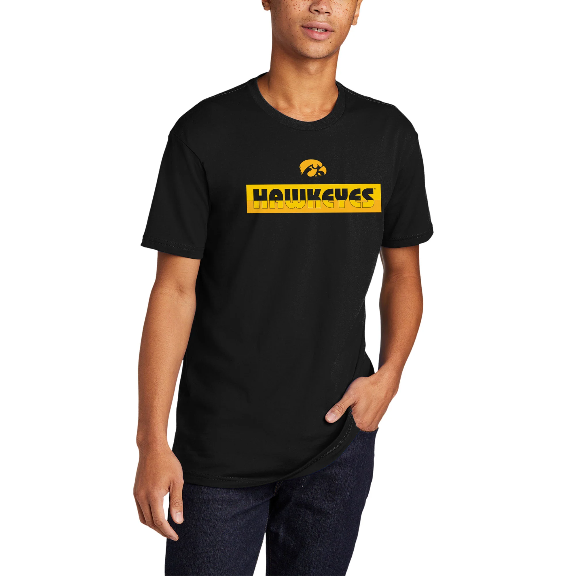 Iowa Split Bar NLA T-Shirt - Black - Image 3