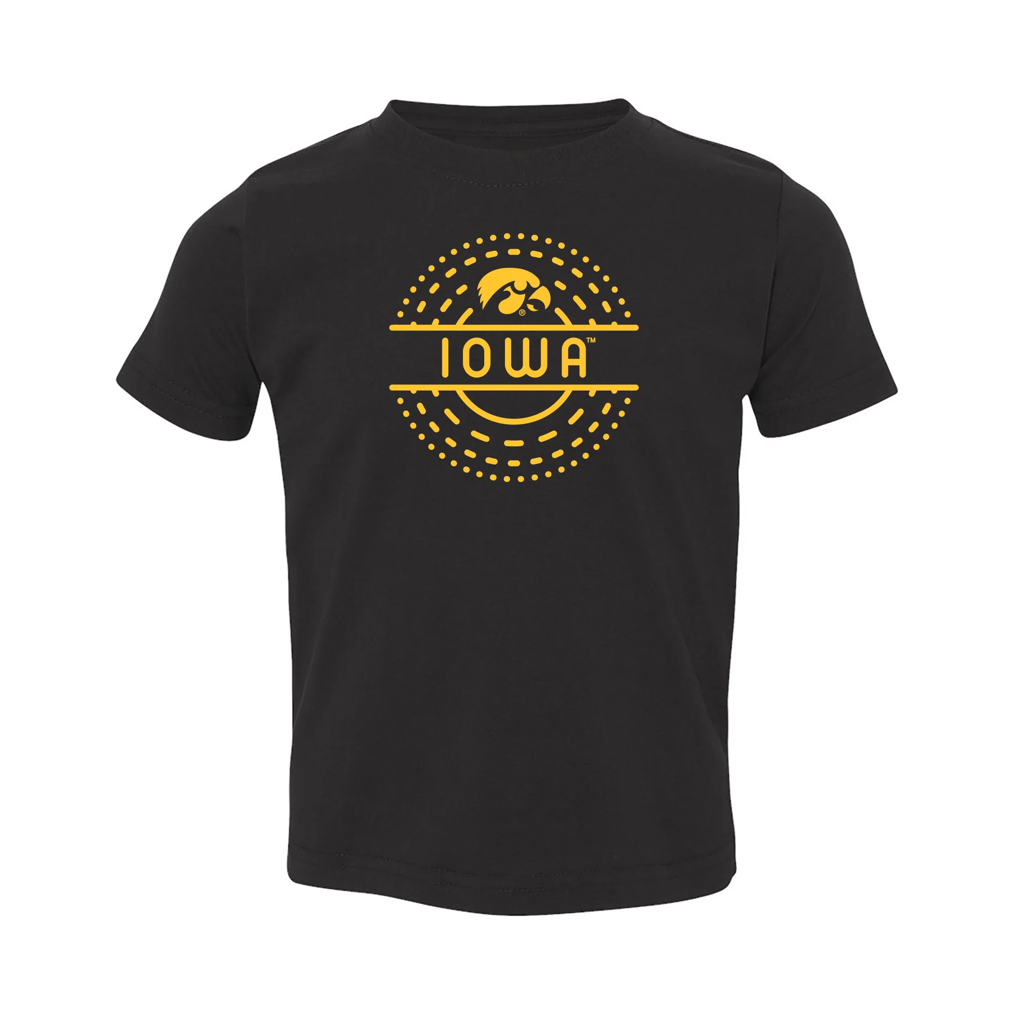 Iowa Sunny Circle Toddler T-Shirt - Black