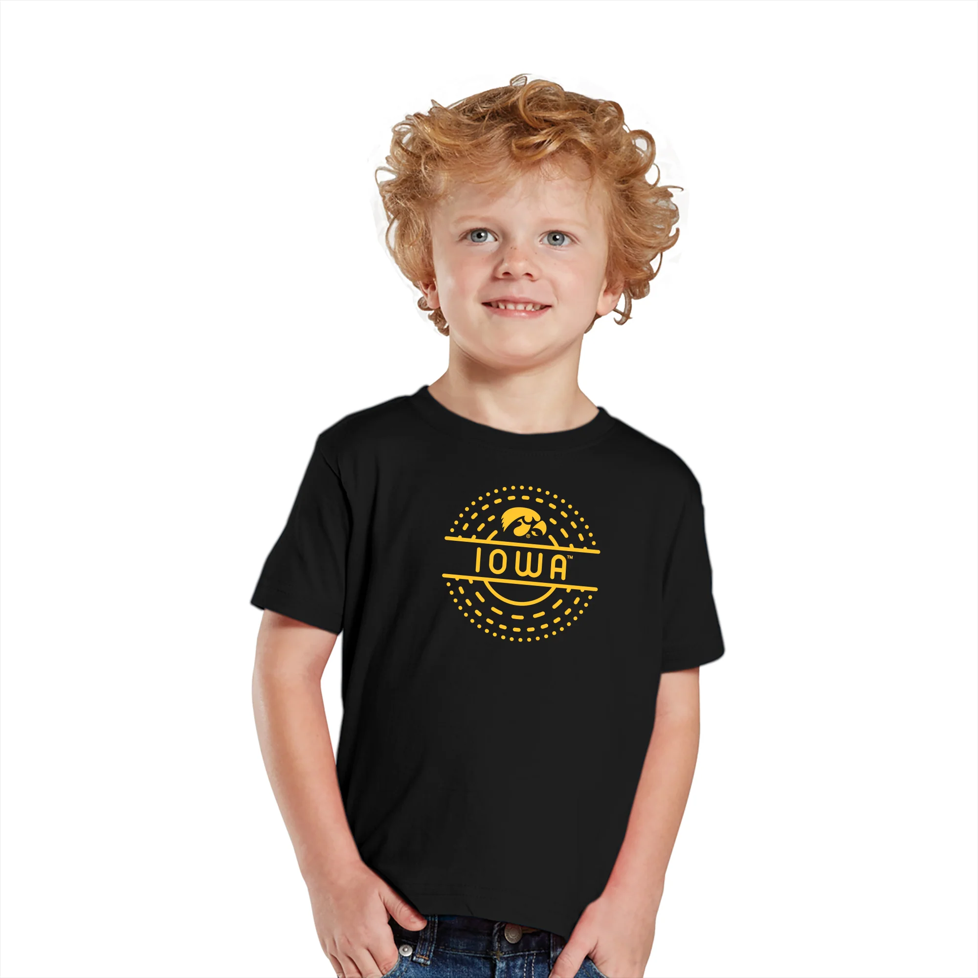 Iowa Sunny Circle Toddler T-Shirt - Black - Image 3