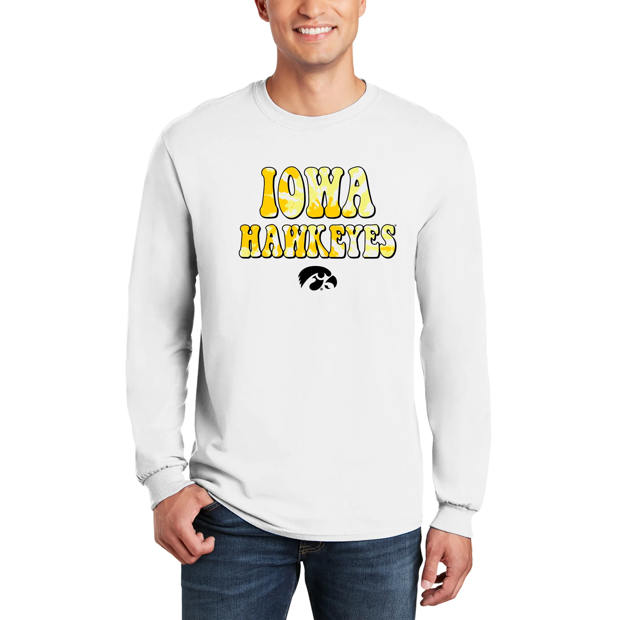 Iowa Tie Dye Type Long Sleeve - White - Image 3