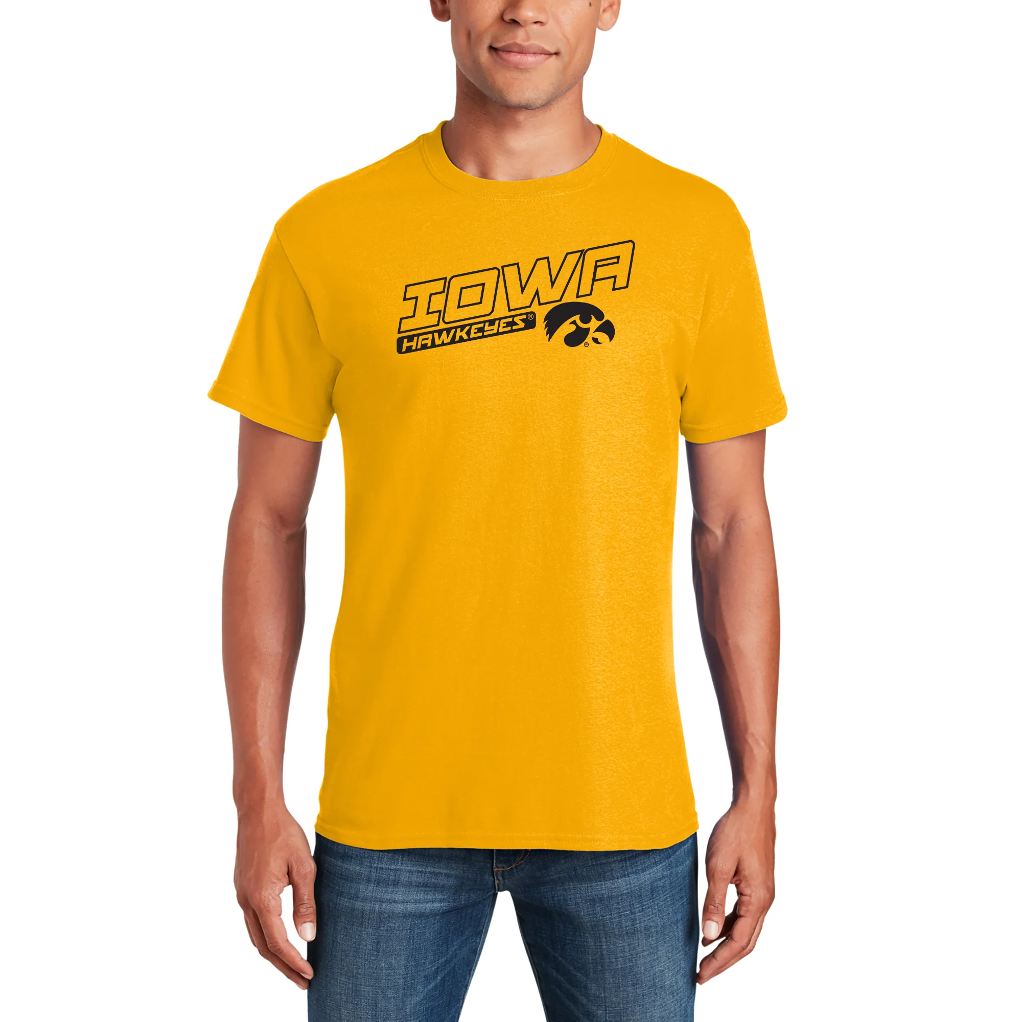 Iowa Warrior Slant T-Shirt - Gold - Image 3