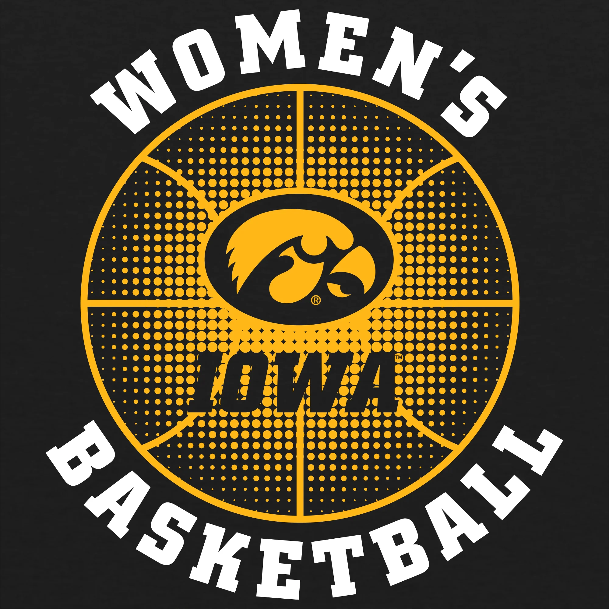 Iowa Women's Basketball Phase NLA Triblend T-Shirt - Vintage Black - Image 2