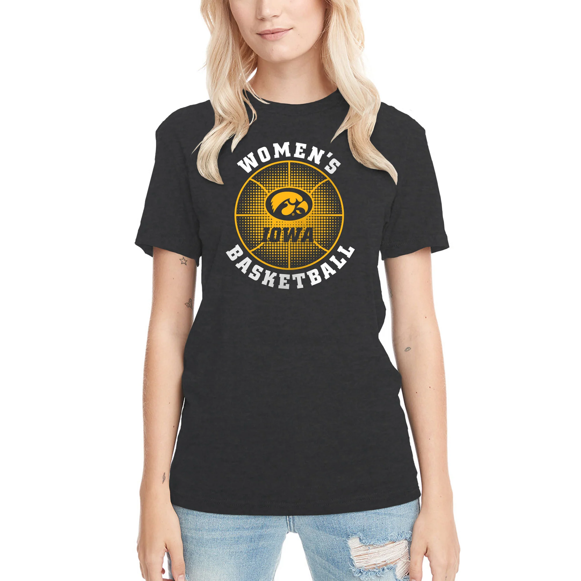 Iowa Women's Basketball Phase NLA Triblend T-Shirt - Vintage Black - Image 3