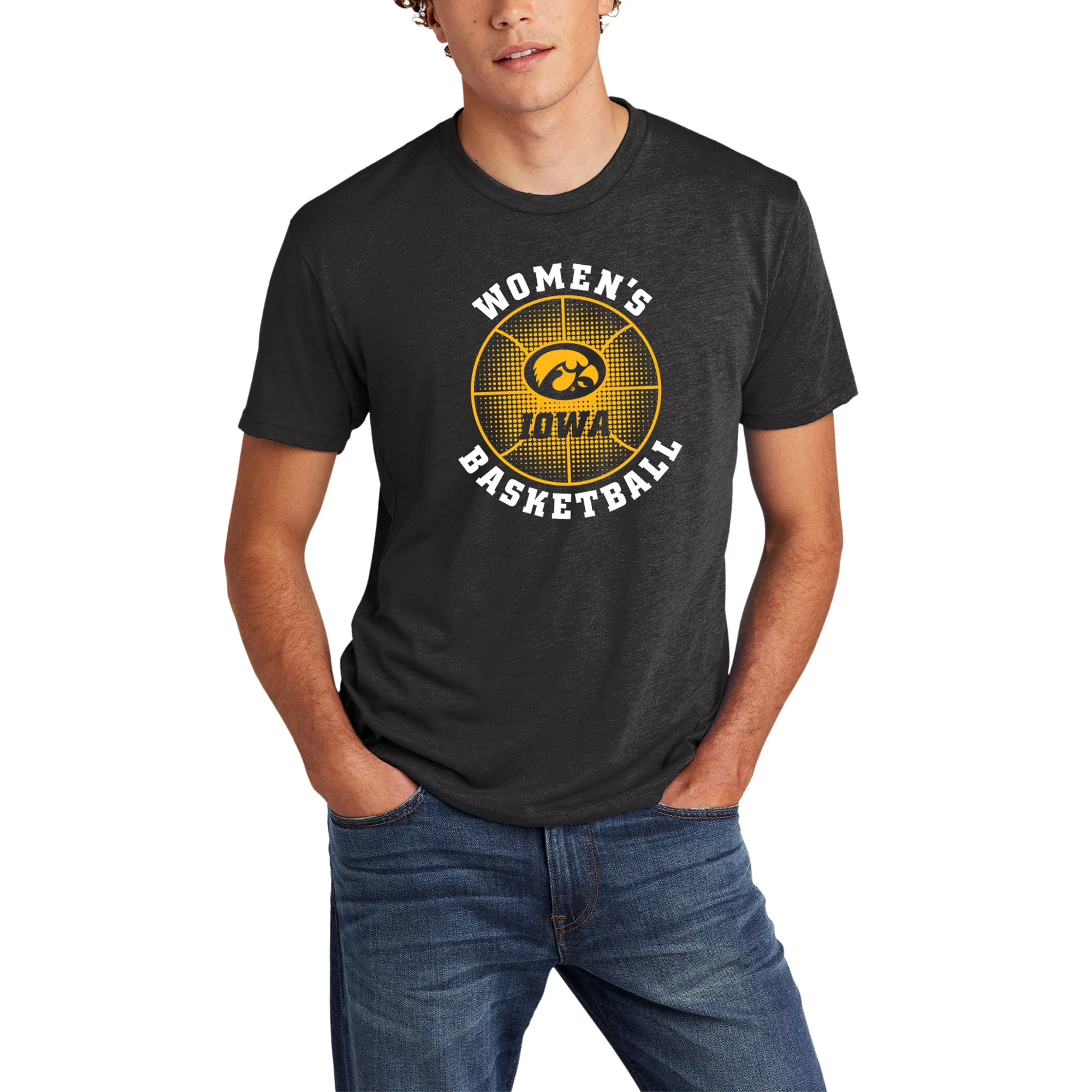 Iowa Women's Basketball Phase NLA Triblend T-Shirt - Vintage Black - Image 4