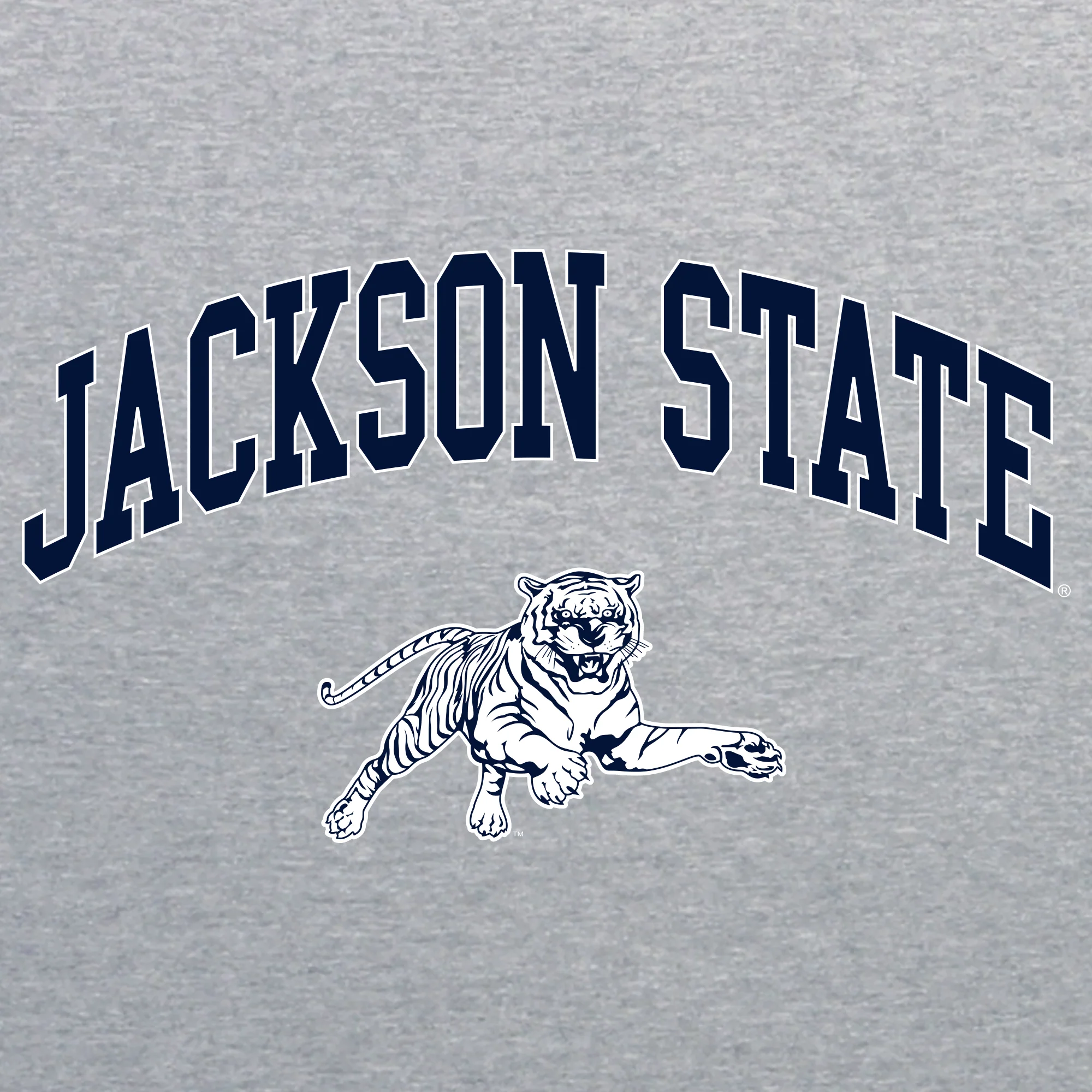 Jackson State Tigers Arch Logo Hoodie - Sport Grey - Image 2