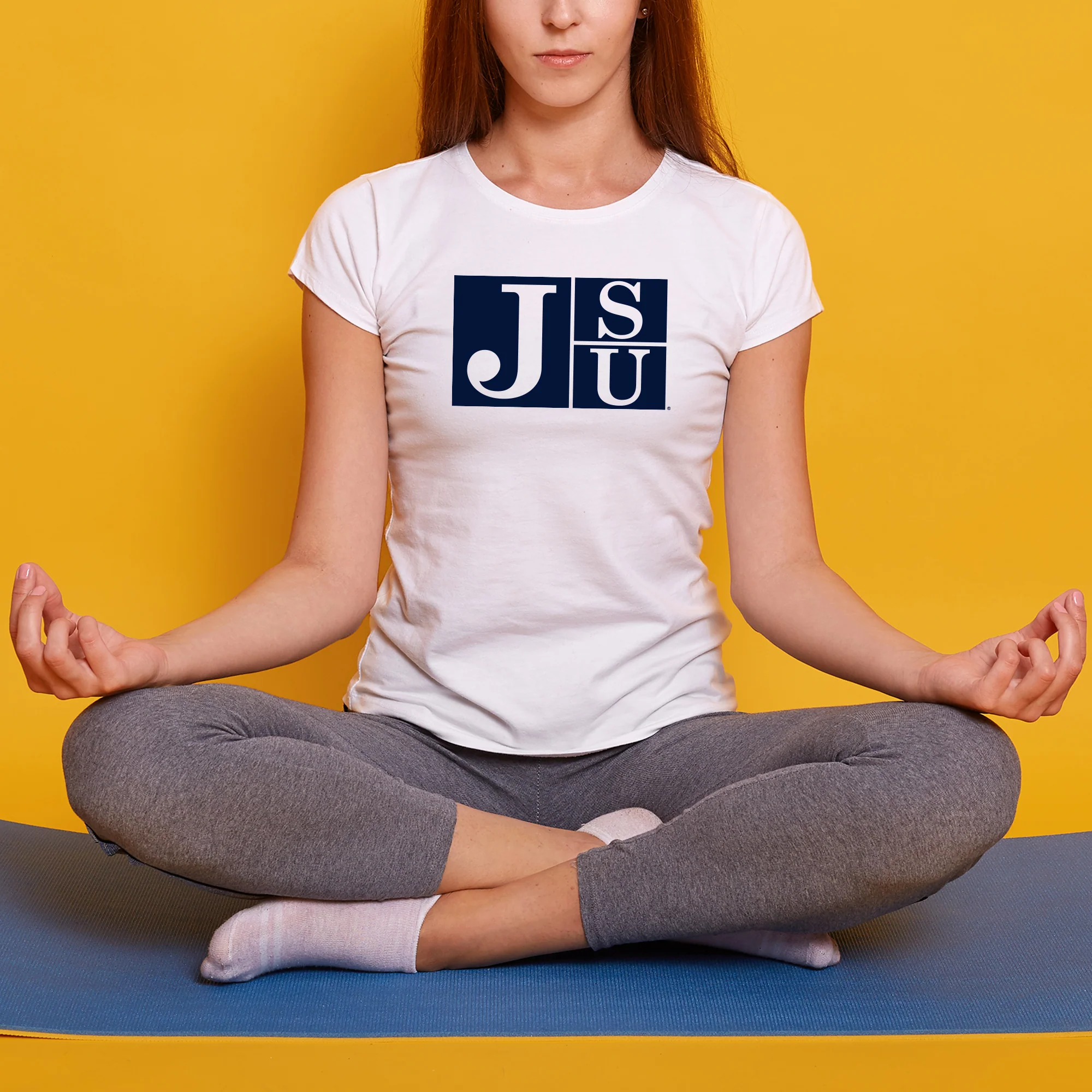 Jackson State Tigers Primary Logo Womens T Shirt - White - Image 5