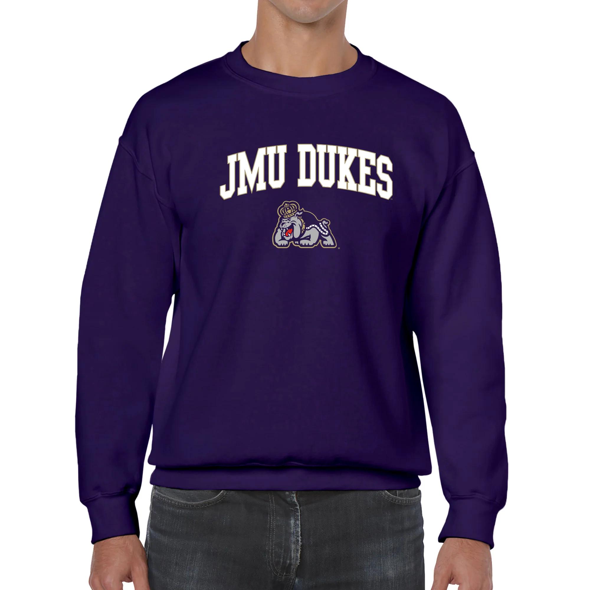 James Madison Arch Logo Crewneck - Purple - Image 3