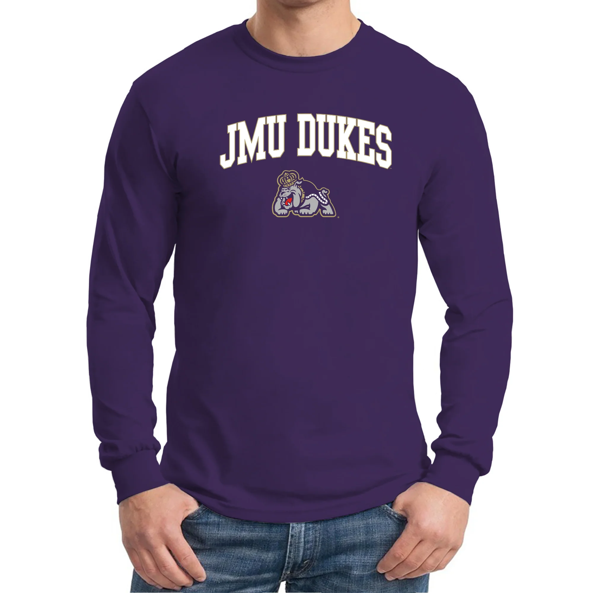 James Madison Arch Logo Long Sleeve - Purple - Image 3