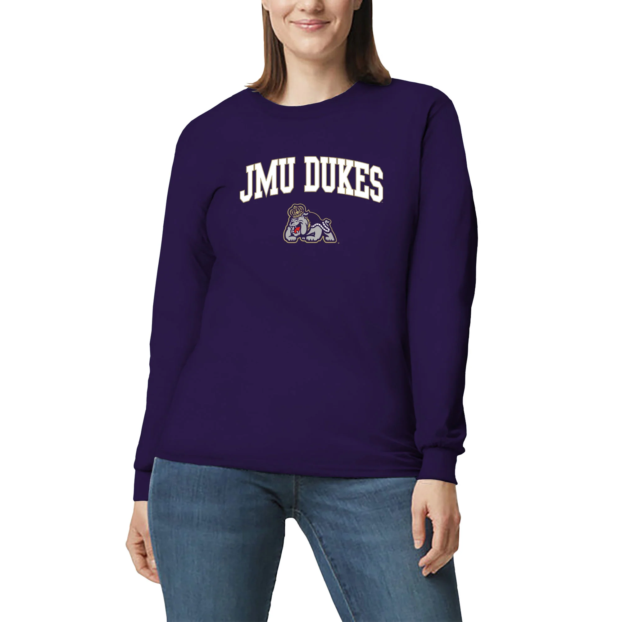 James Madison Arch Logo Long Sleeve - Purple - Image 4