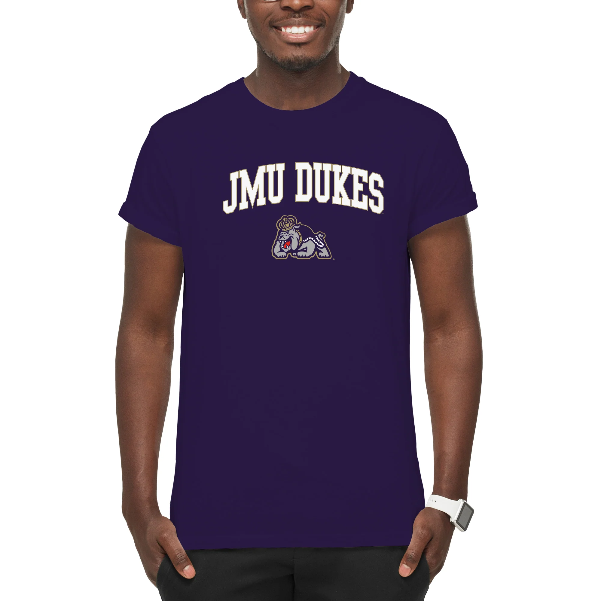 James Madison Arch Logo T-Shirt - Purple - Image 3
