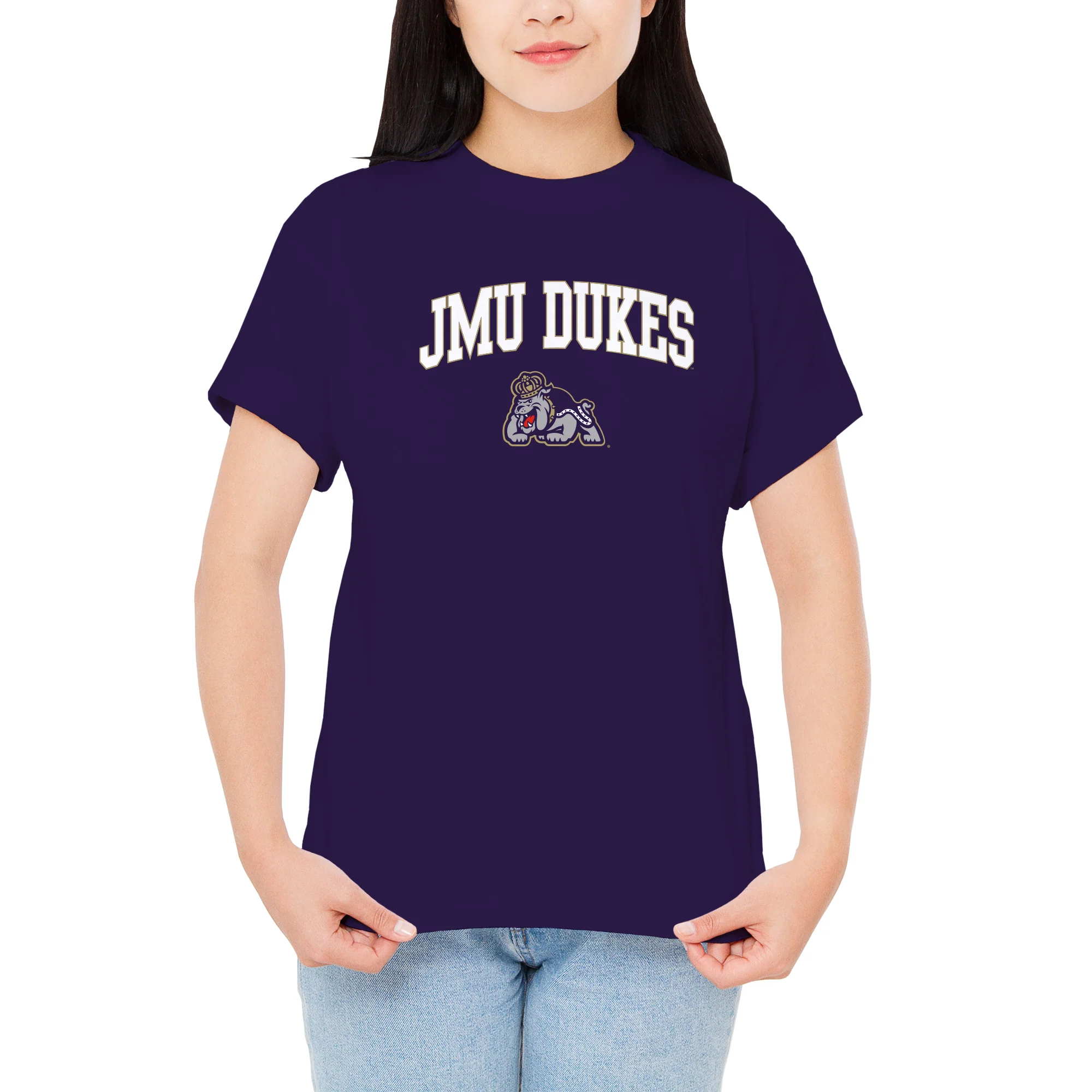 James Madison Arch Logo T-Shirt - Purple - Image 4