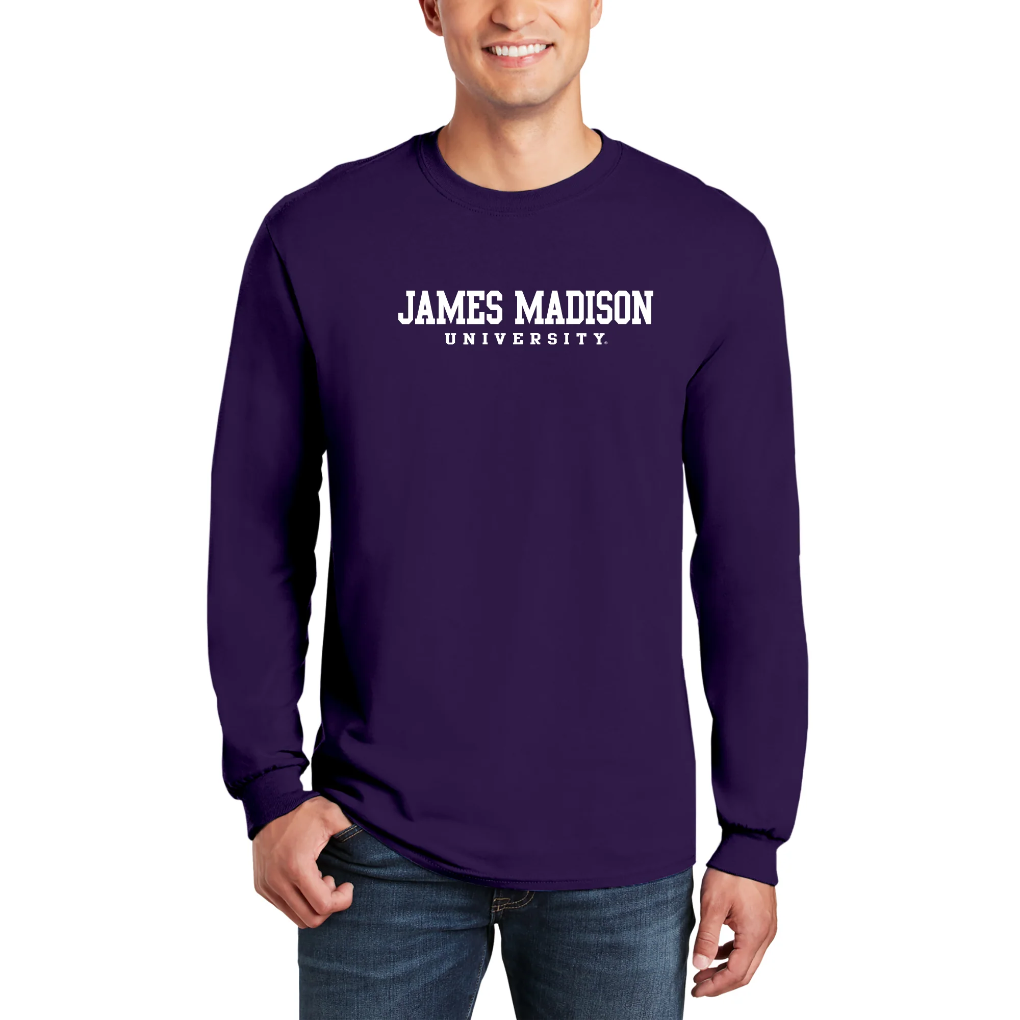 James Madison Basic Block Long Sleeve - Purple - Image 3