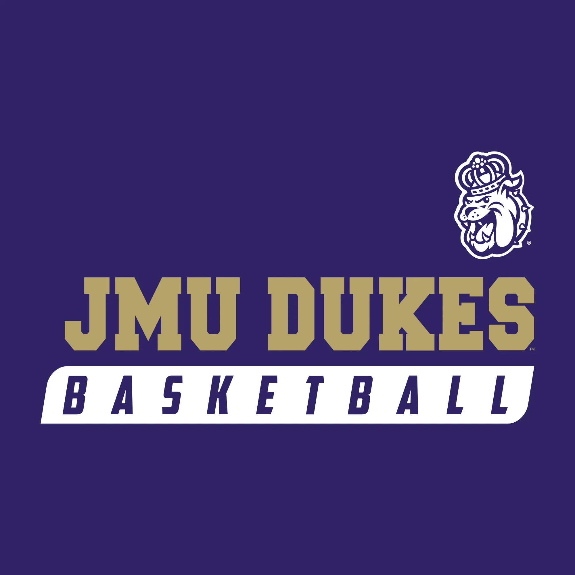 James Madison Basketball Slant T-Shirt - Purple - Image 2