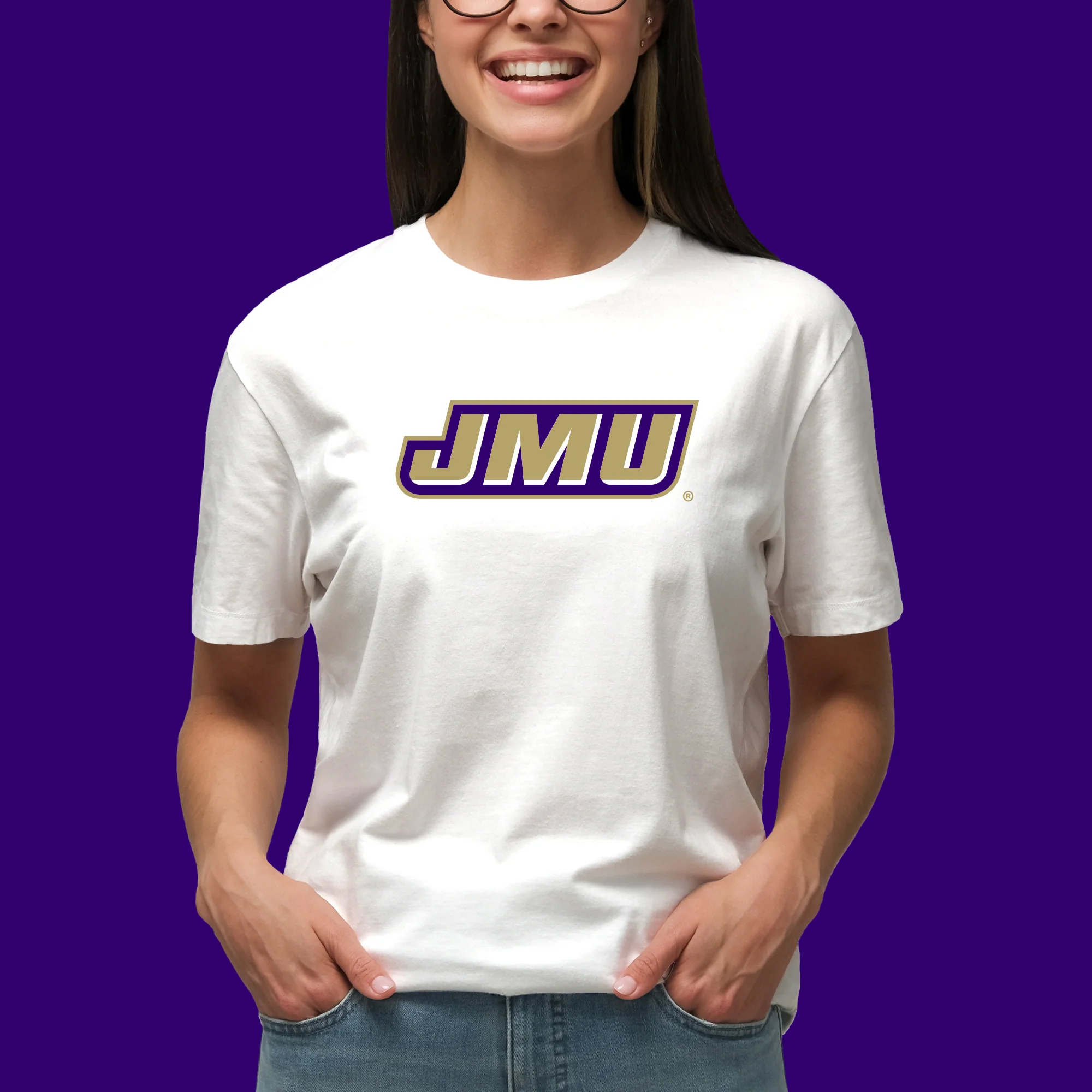 James Madison Primary Logo T-Shirt - White - Image 4