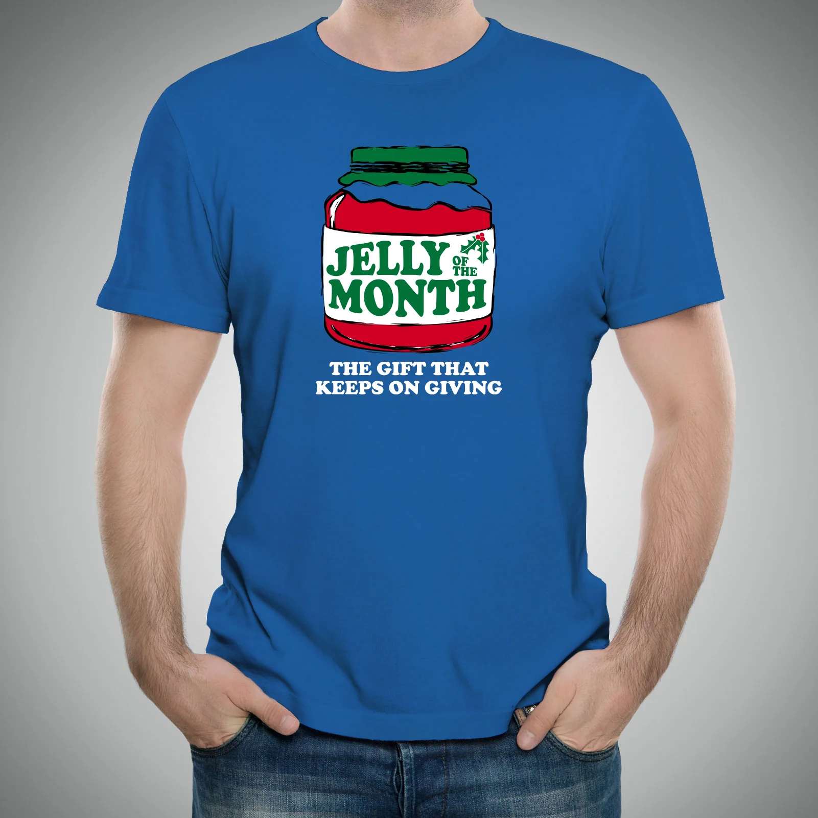 Jelly of the Month - Funny Christmas Vacation Graphic T Shirt - Royal - Image 3