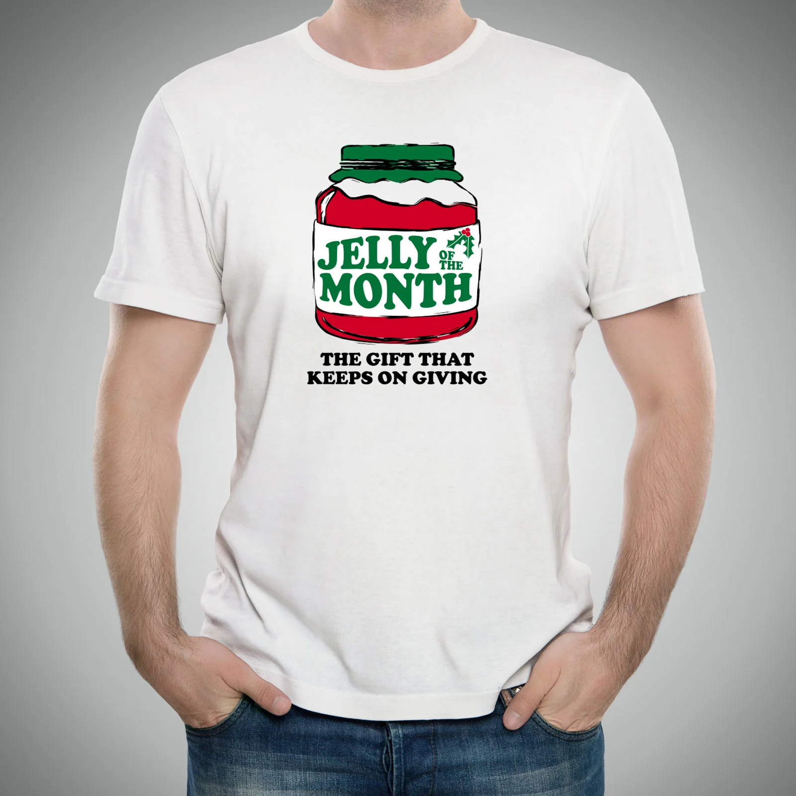 Jelly of the Month - Funny Christmas Vacation Graphic T Shirt - White - Image 4