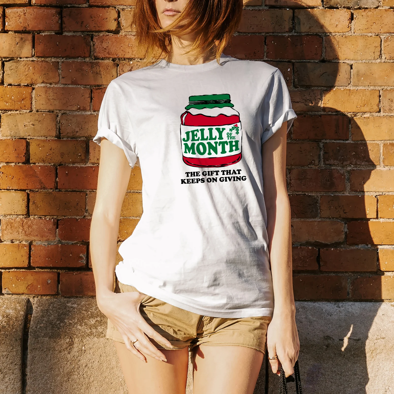 Jelly of the Month - Funny Christmas Vacation Graphic T Shirt - White - Image 5