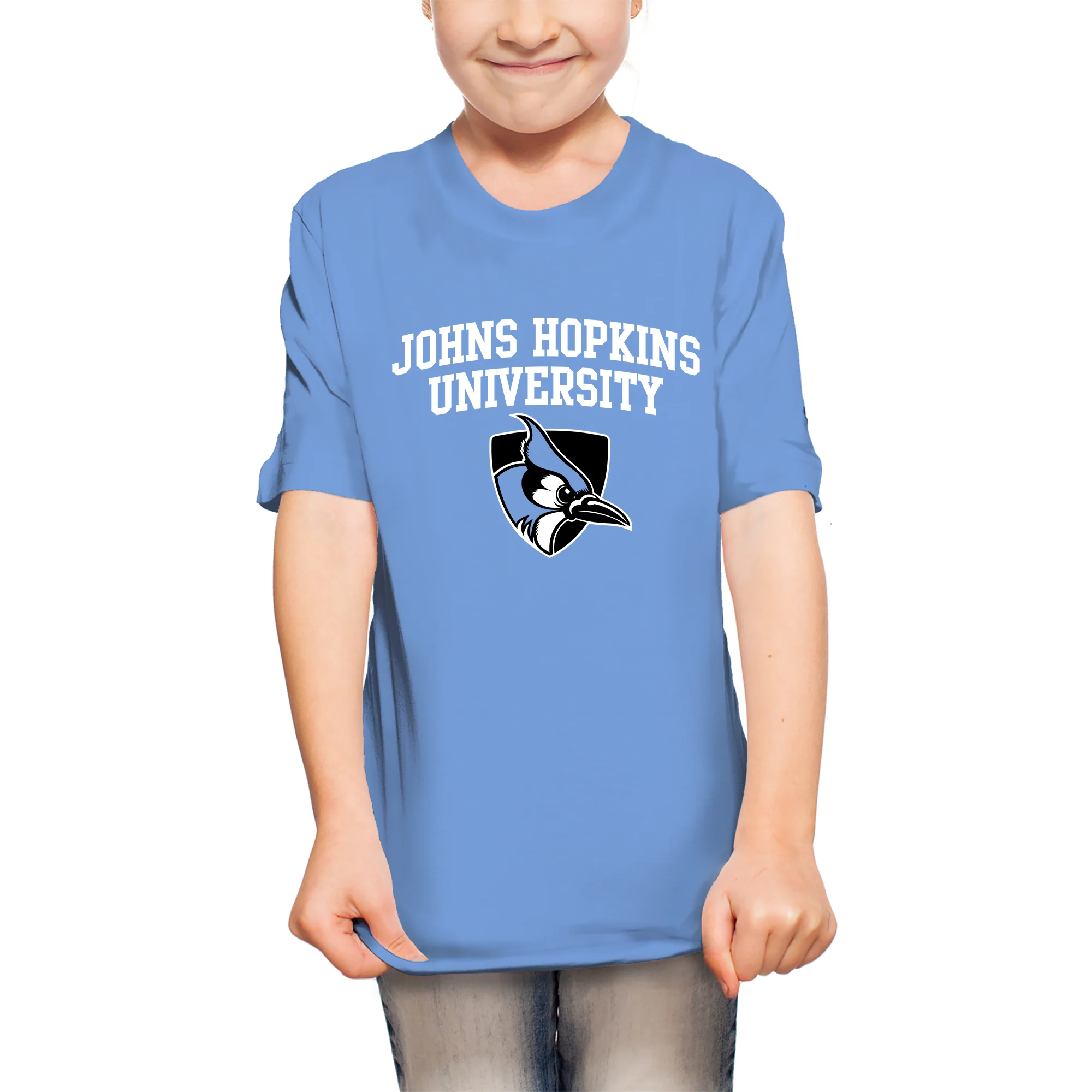 Johns Hopkins Blue Jays Arch Logo Youth T-Shirt - Image 4