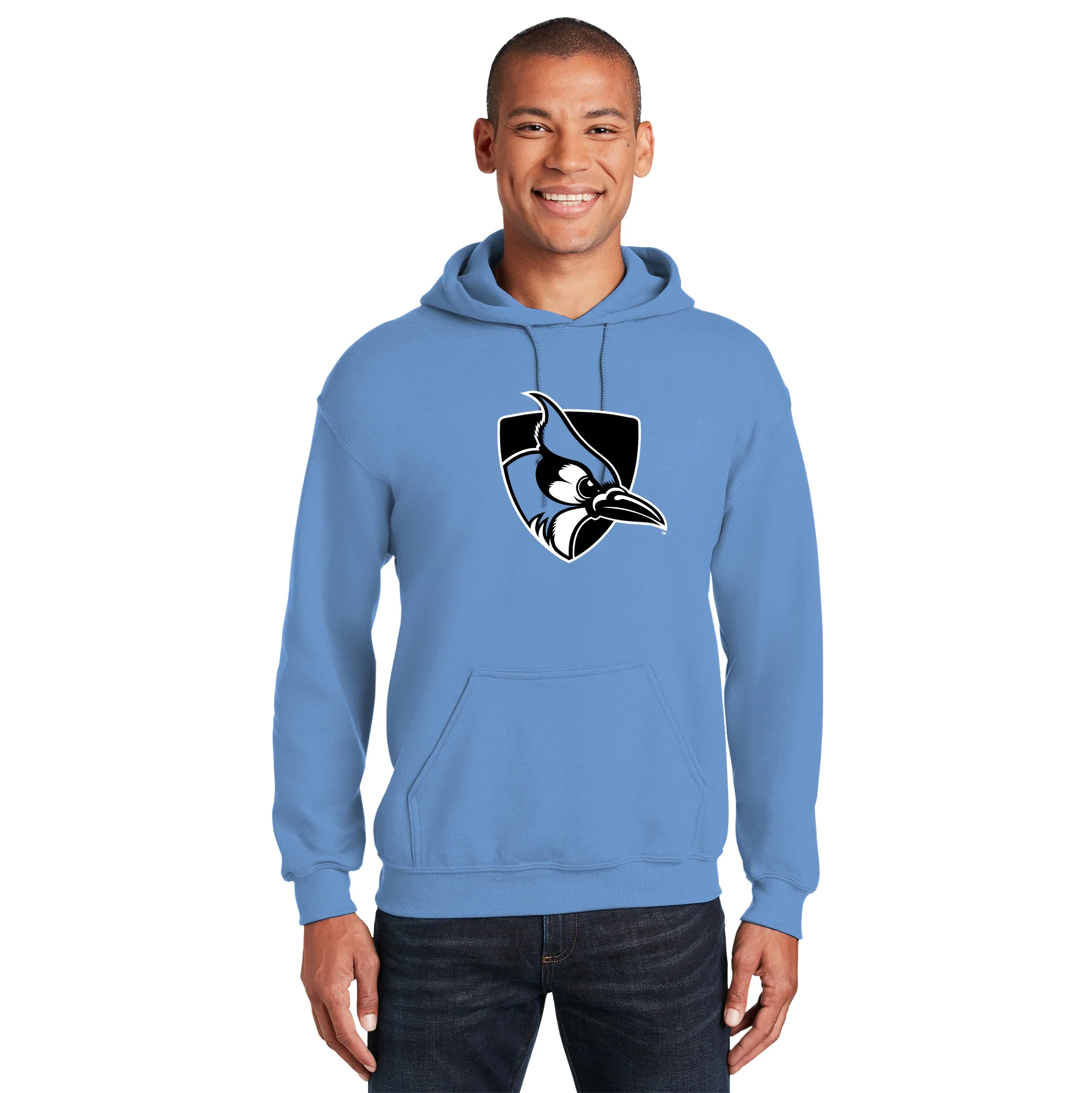 Johns Hopkins Blue Jays Primary Logo Hoodie - Carolina Blue - Image 3