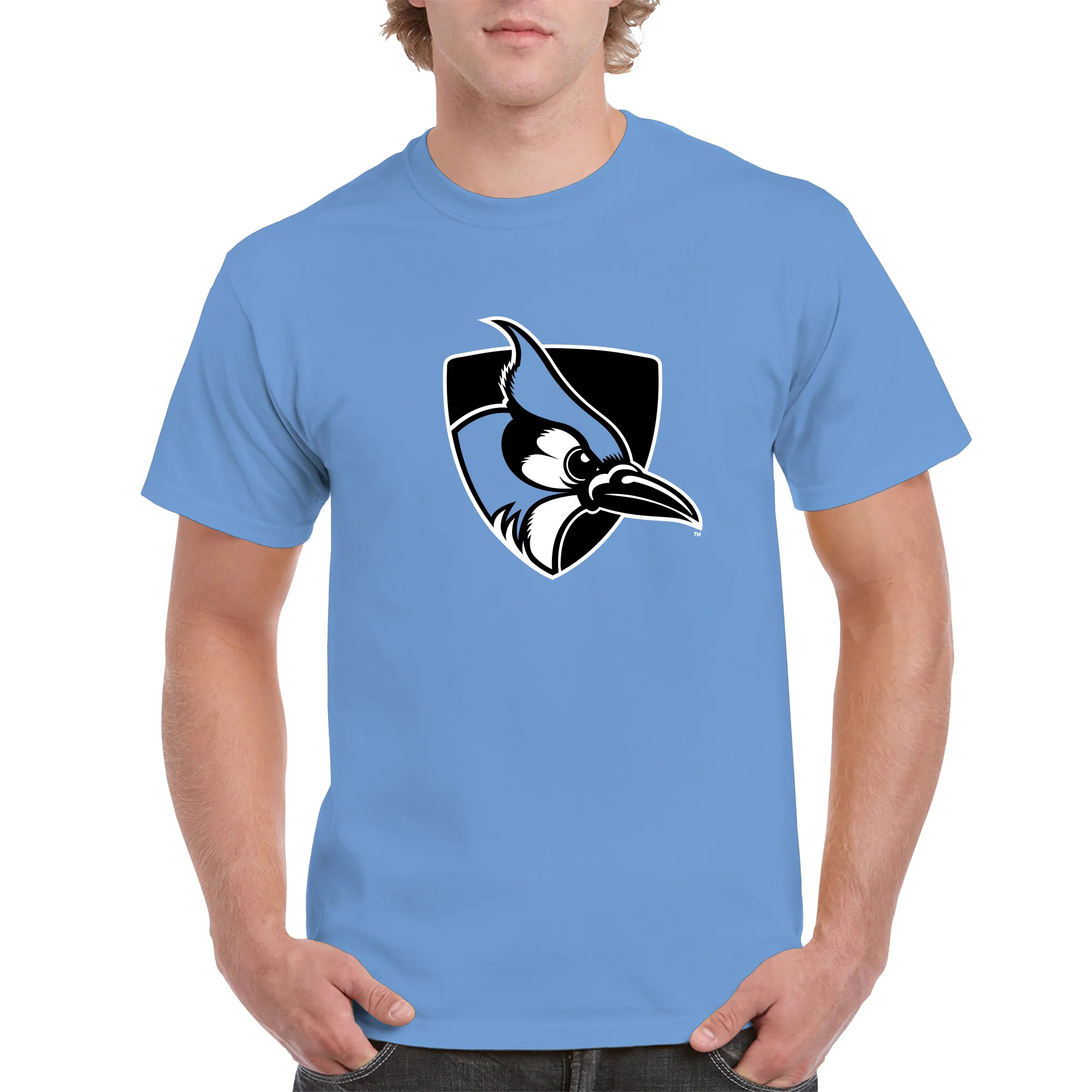 Johns Hopkins Blue Jays Primary Logo T-Shirt - Carolina Blue - Image 3
