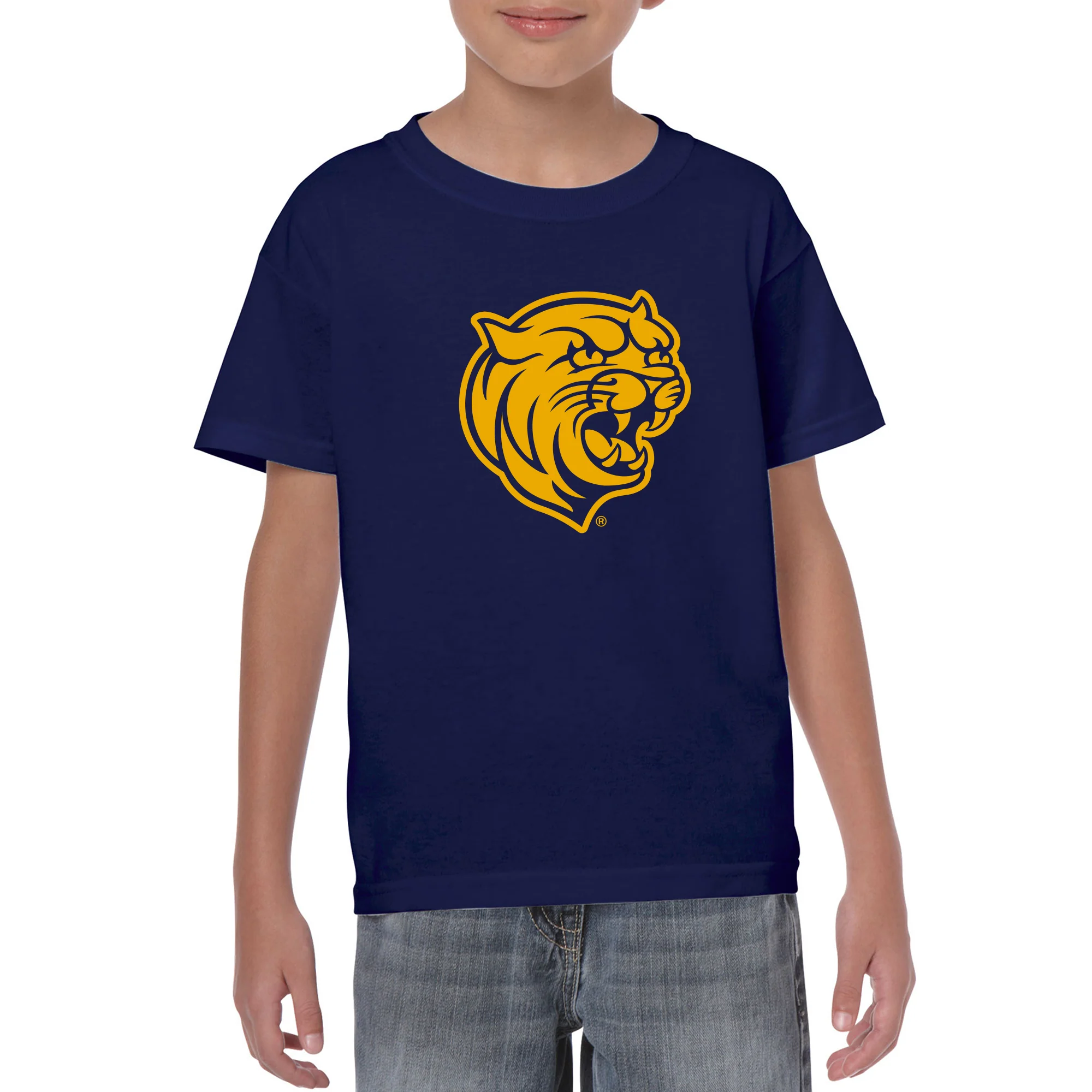 Johnson & Wales University Wildcats Primary Logo Youth Short Sleeve T Shirt - Cobalt - Image 4